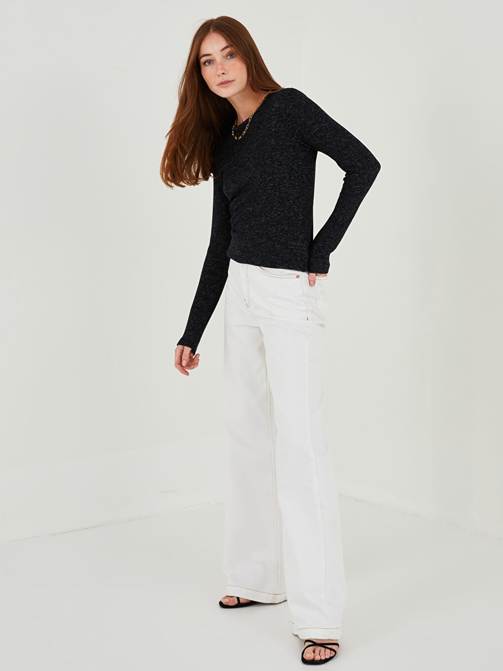 LCWAIKIKI Basic Crew Neck Plain Long Sleeve Women's T-Shirt -W13900Z8-CVL