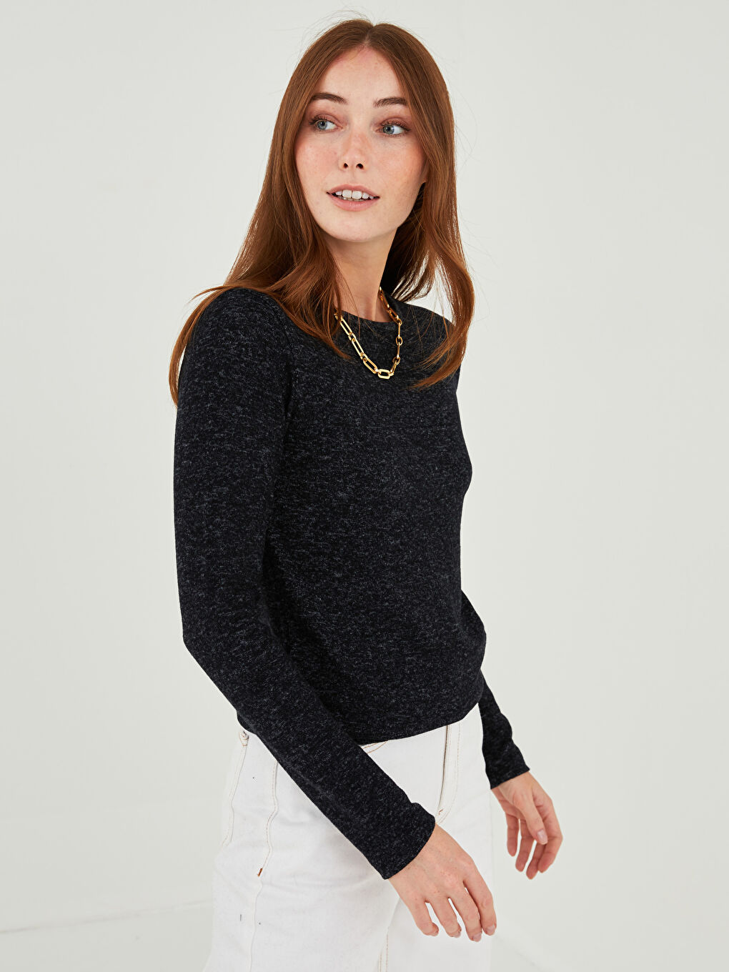 LCWAIKIKI Basic Crew Neck Plain Long Sleeve Women's T-Shirt -W13900Z8-CVL