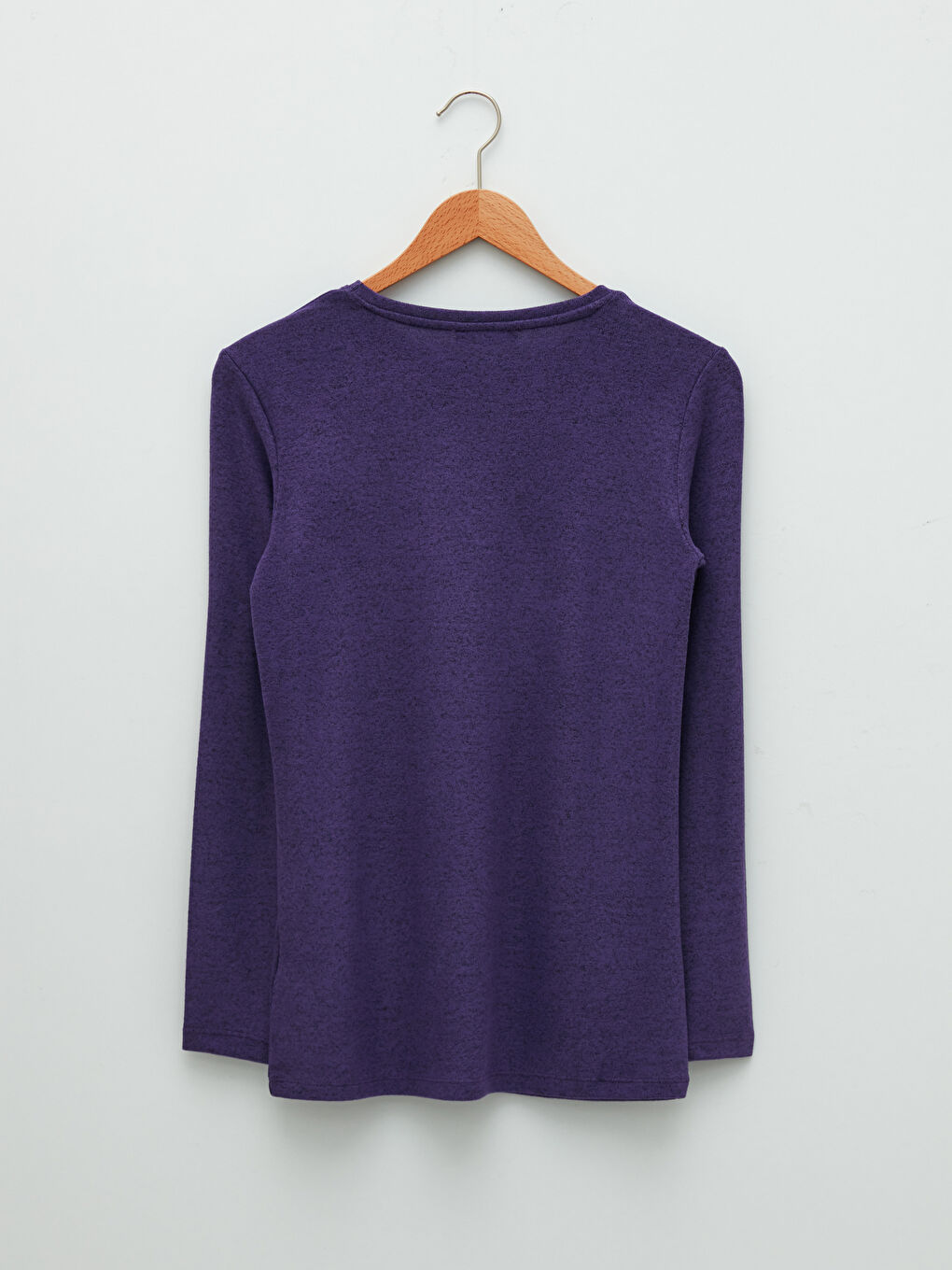 Crew Neck Plain Long Sleeve Women's T-Shirt-10