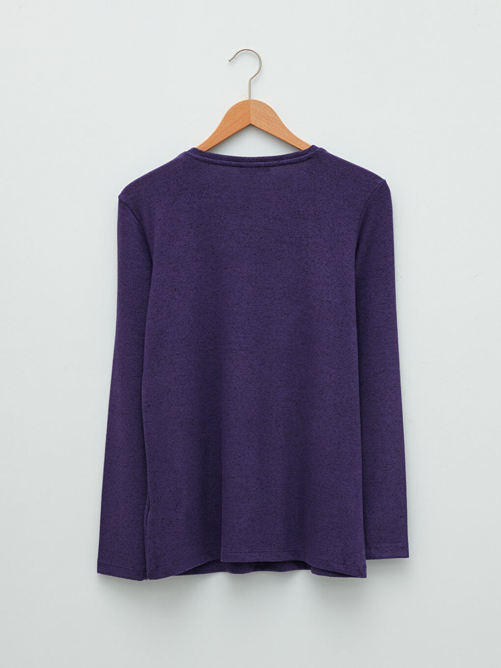 Crew Neck Plain Long Sleeve Women's T-Shirt-9