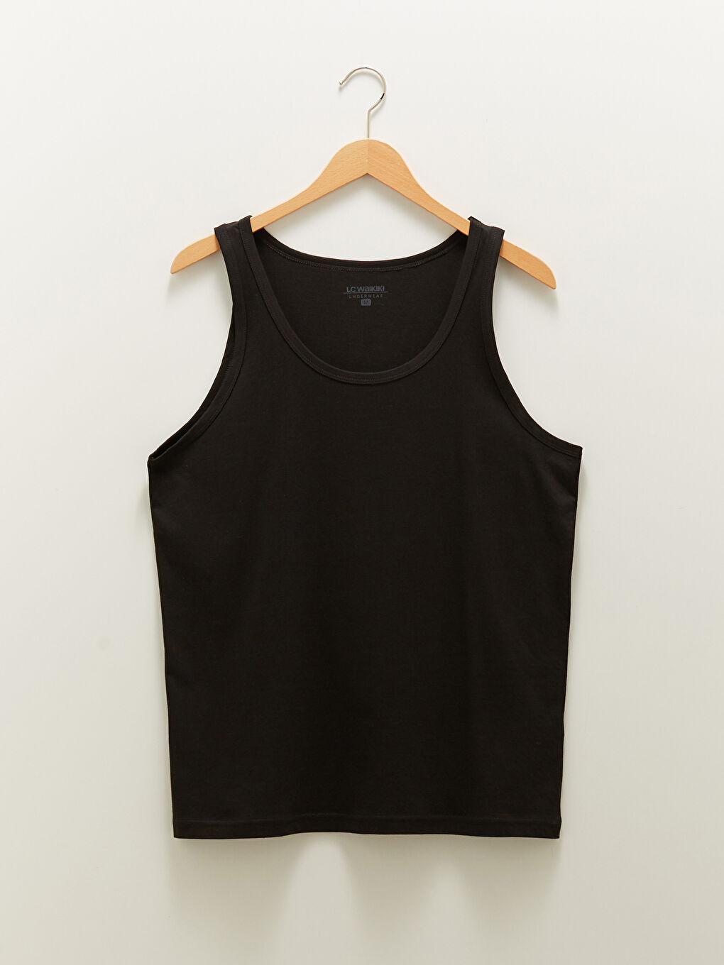 Siyah Bisiklet Yaka Basic Pamuklu Erkek Atlet 2'li-1