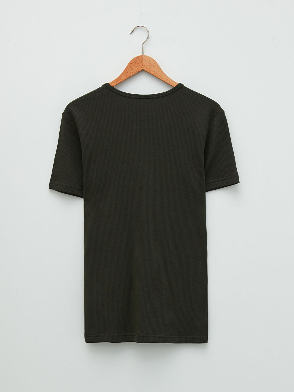 Haki Bisiklet Yaka Kısa Kollu Erkek Atlet-6