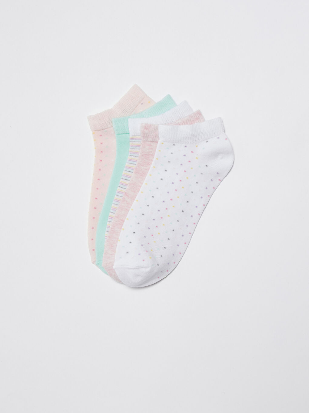 Короткие носки в горошек для женщин, комплект из 5 штук