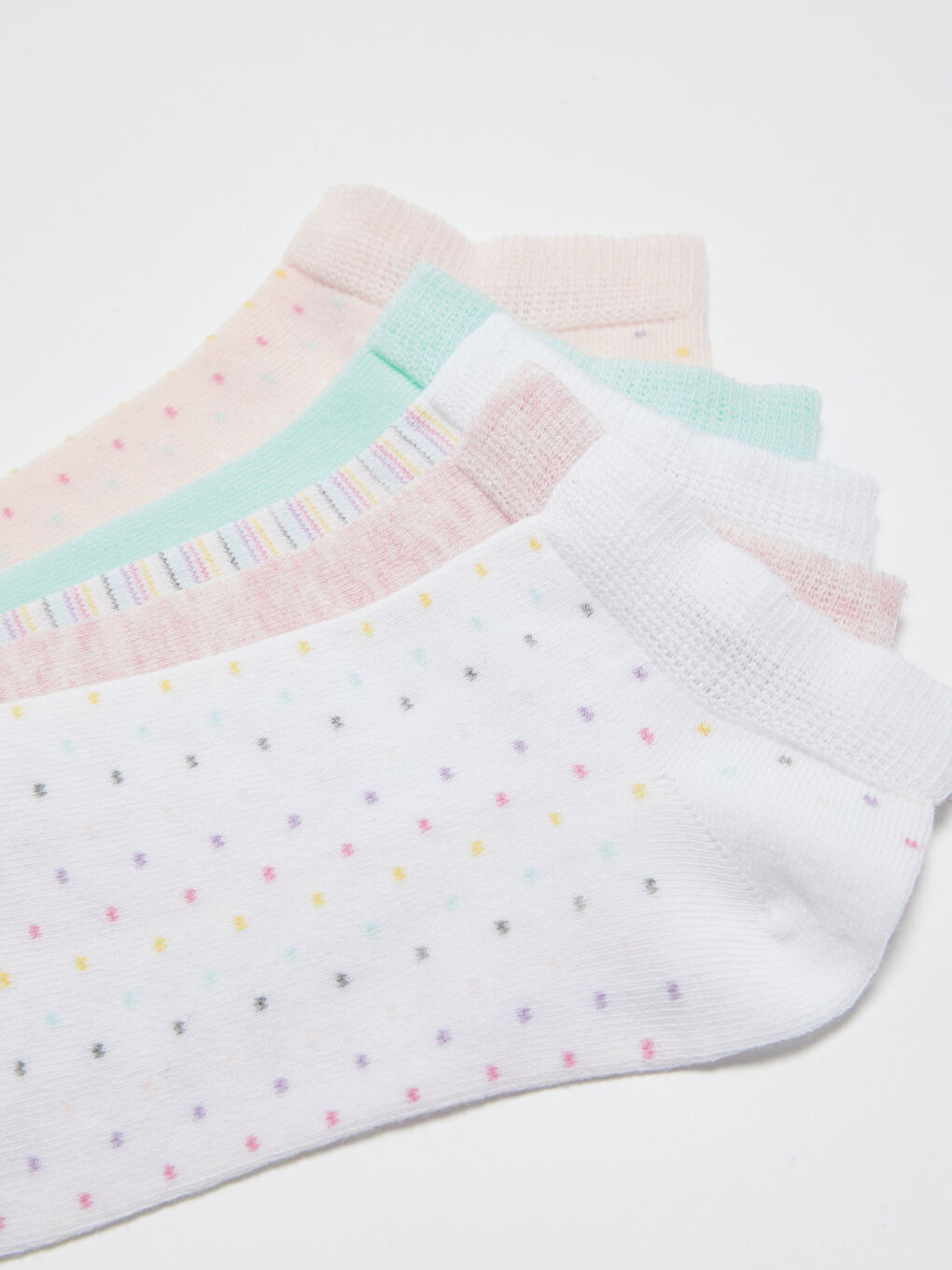 Короткие носки в горошек для женщин, комплект из 5 штук-2