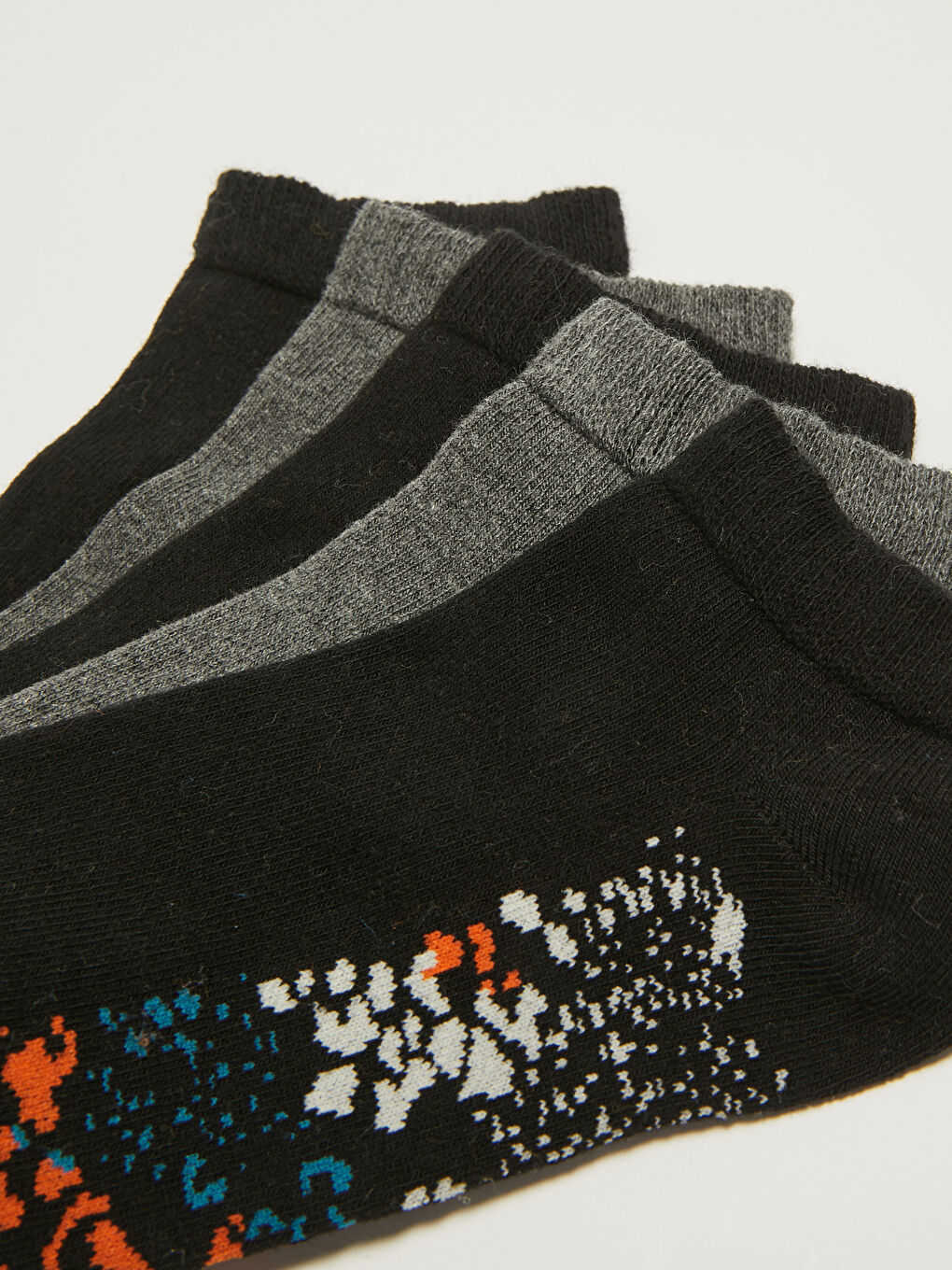 Štampane pamučne ženske čarape za gležnjeve - pakovanje od 5 komada-2