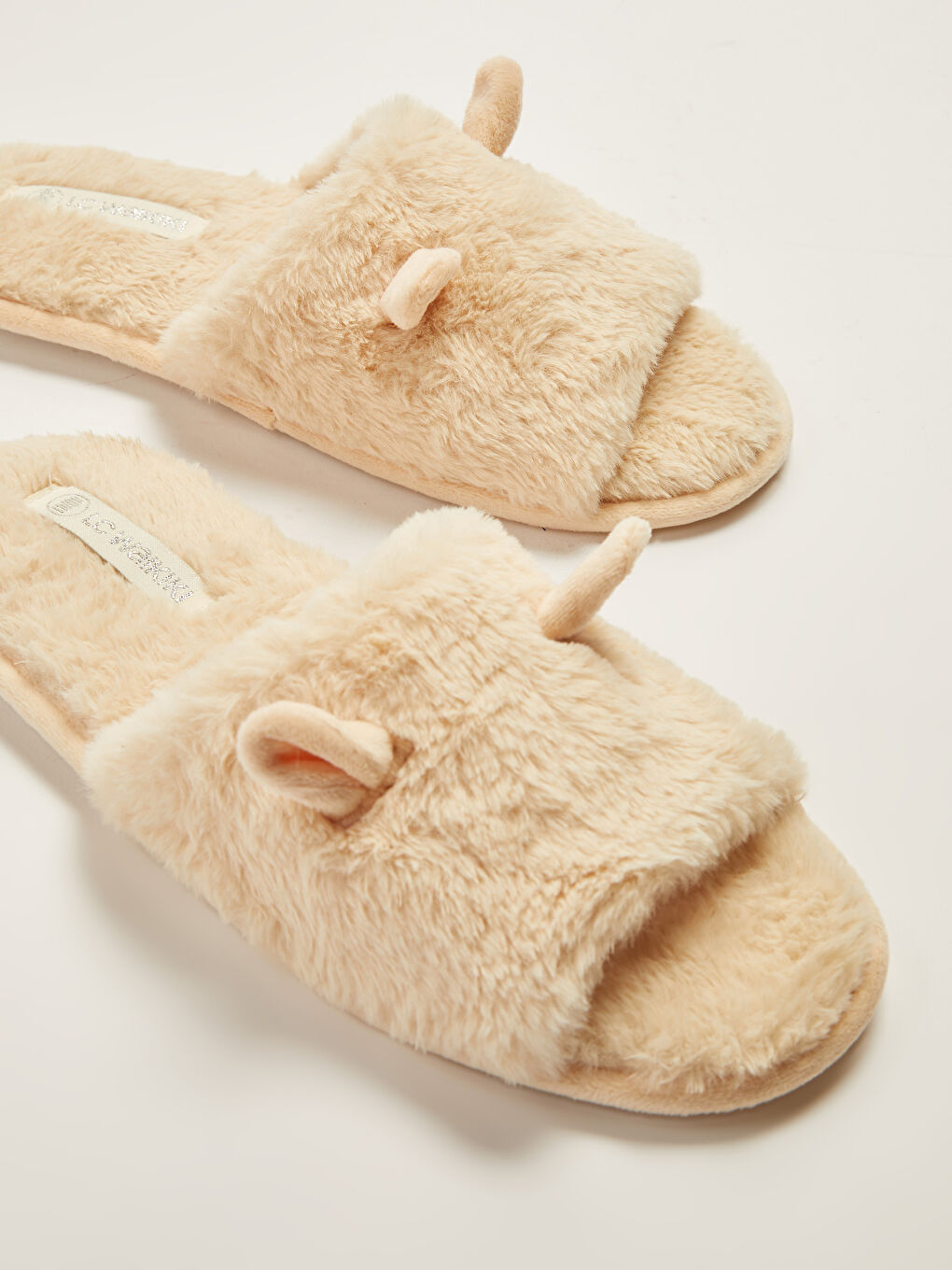 Single Band Plush Women's House Slippers-2
