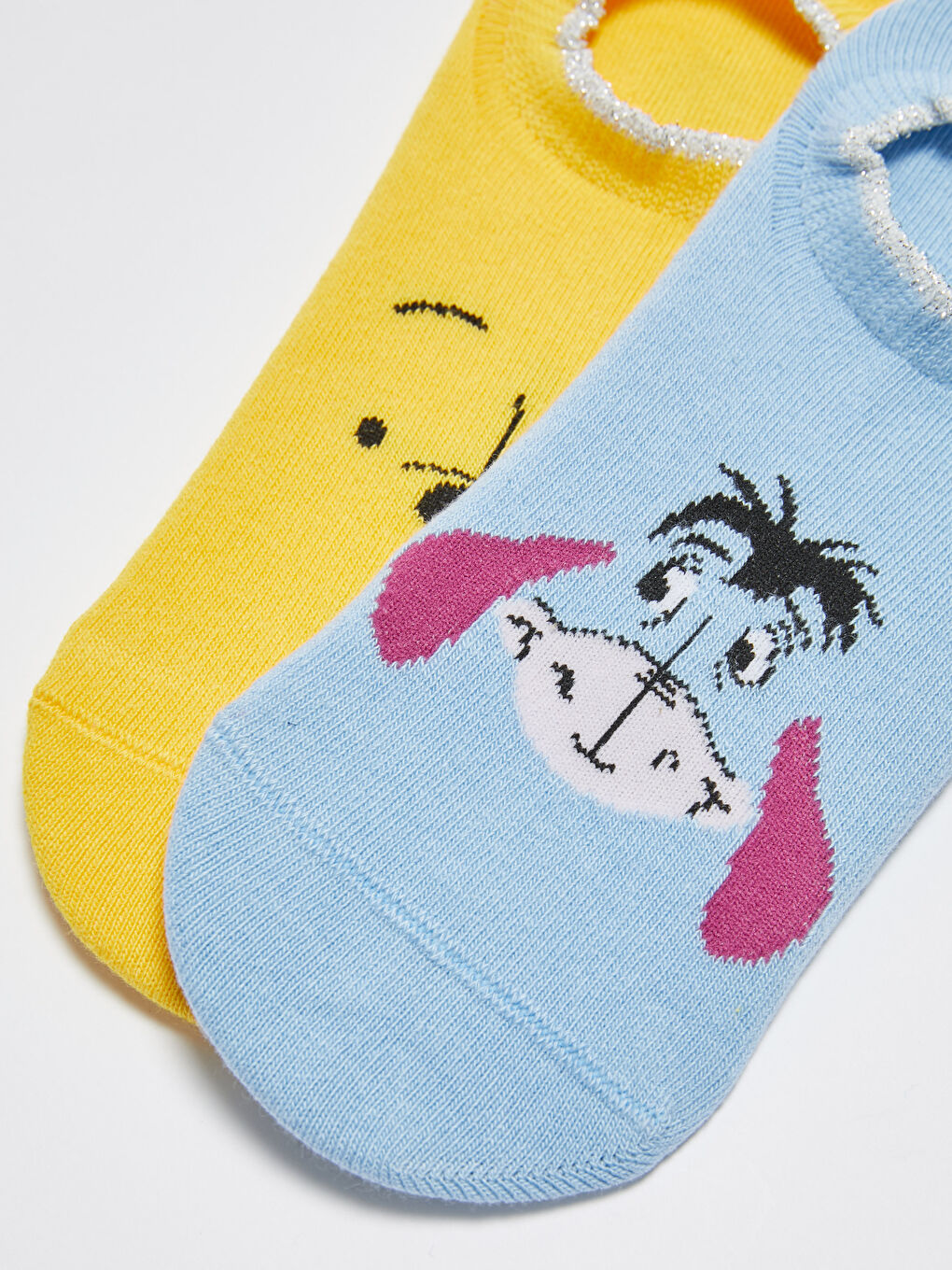 LCW DREAM Winnie The Pooh Printed Cotton Women's Booties Socks 2-Pack -W14089Z8-FMZ