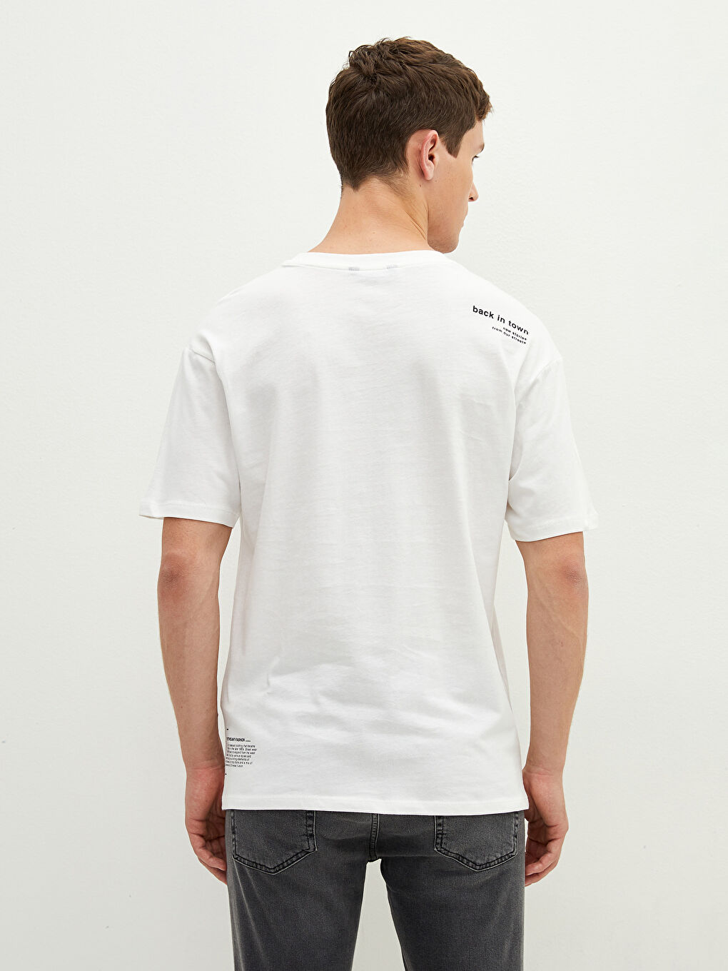 Crew Neck Short Sleeve Printed Combed Cotton Men's T-shirt-3