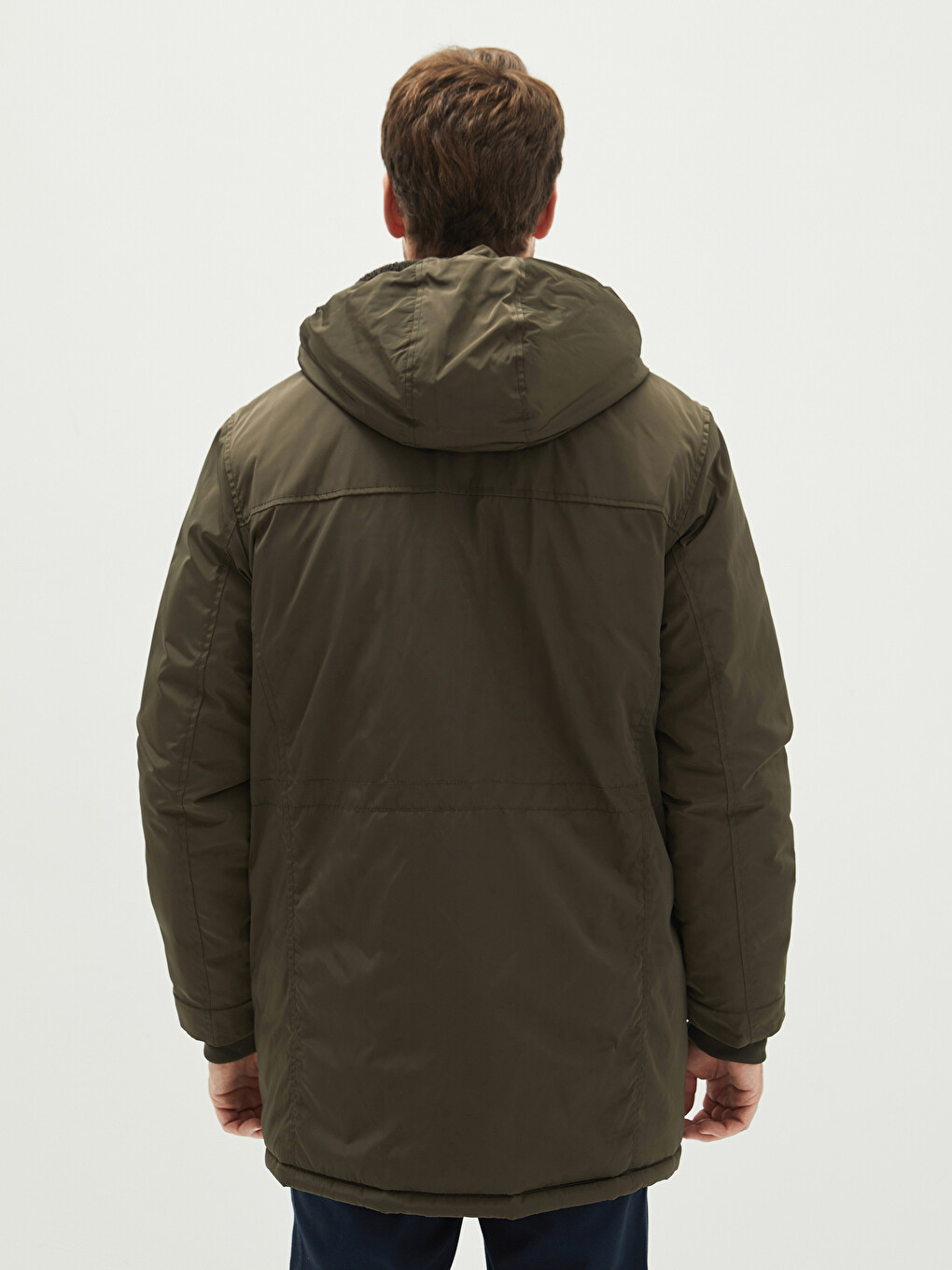 Standard Pattern Hooded Thick Men's Parka-4
