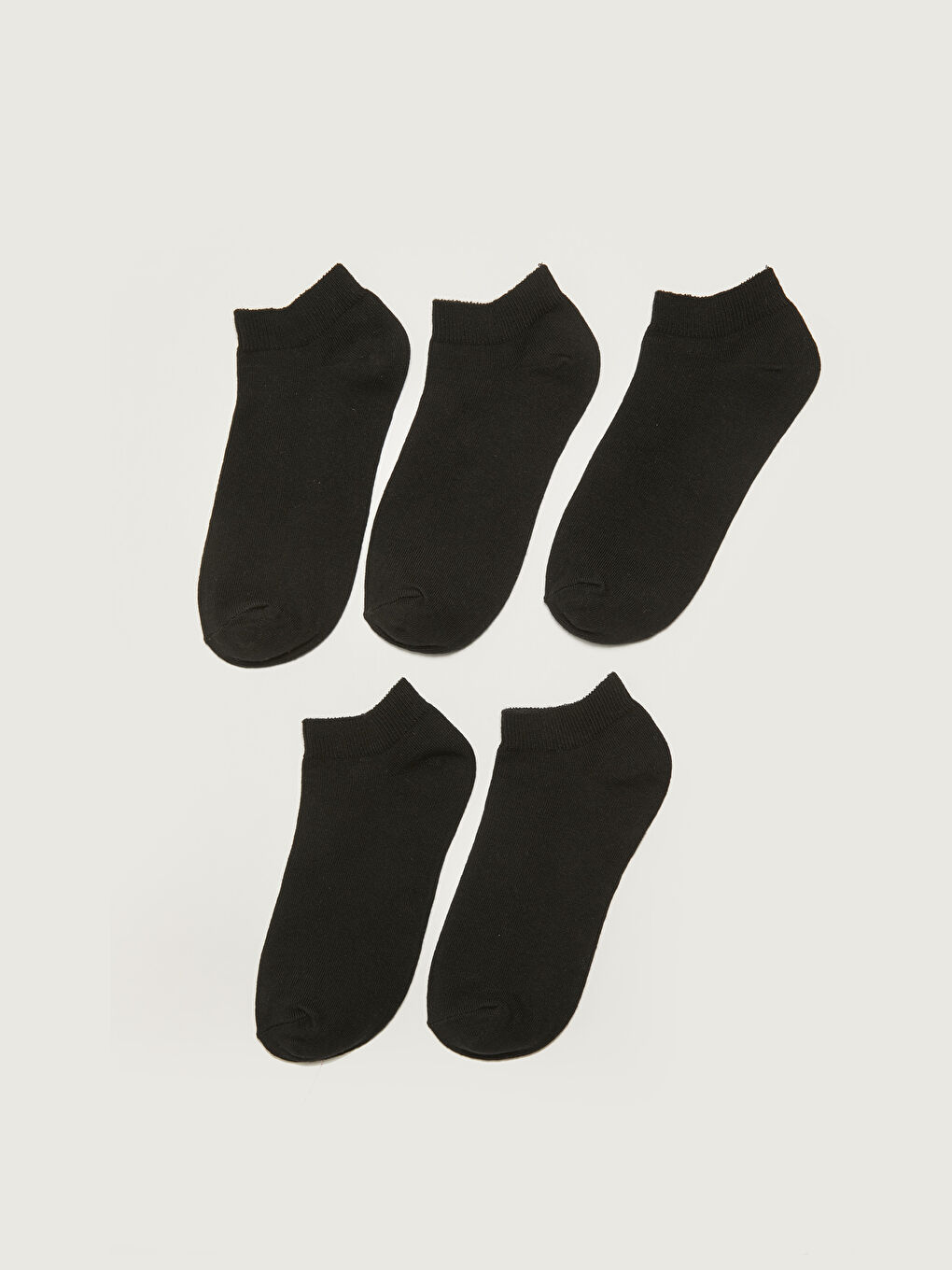 Plain Cotton Women's Booties Socks 5-Pack-1