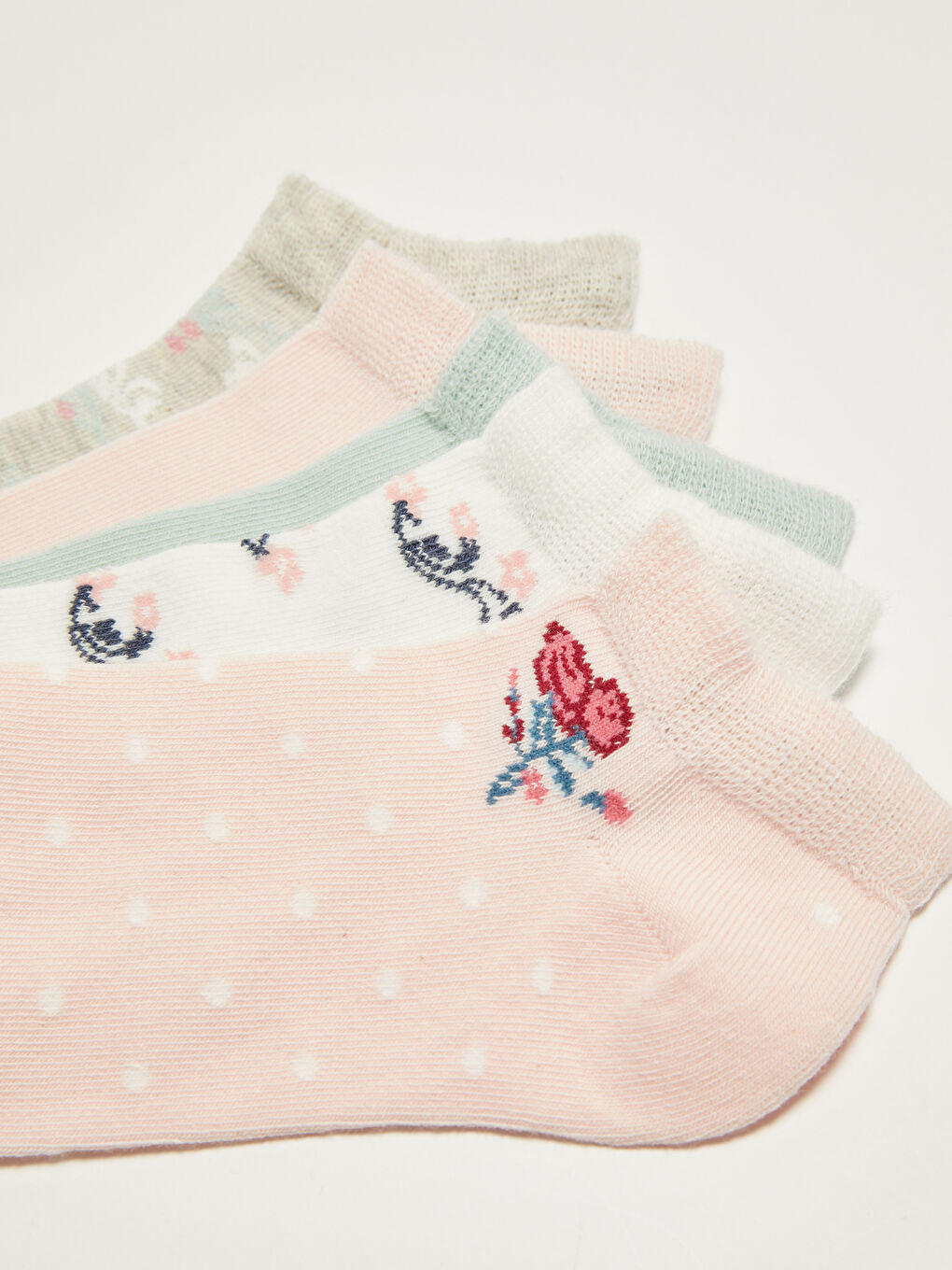 Patterned Cotton Women's Booties Socks 5-Pack-2