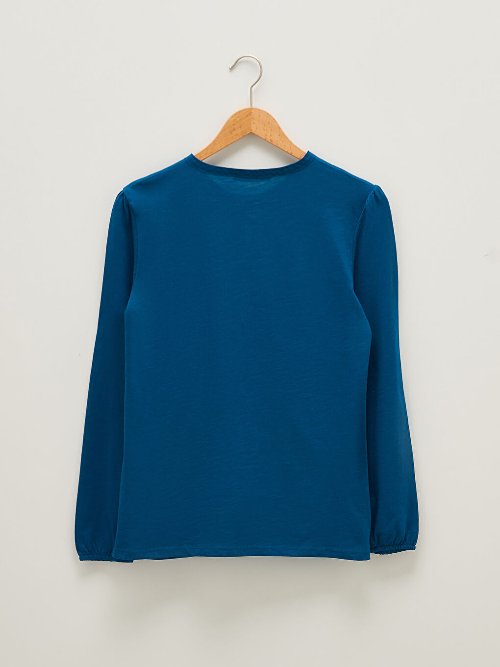 Rundhalsausschnitt Bestickte Langarm Bluse für Damen-7