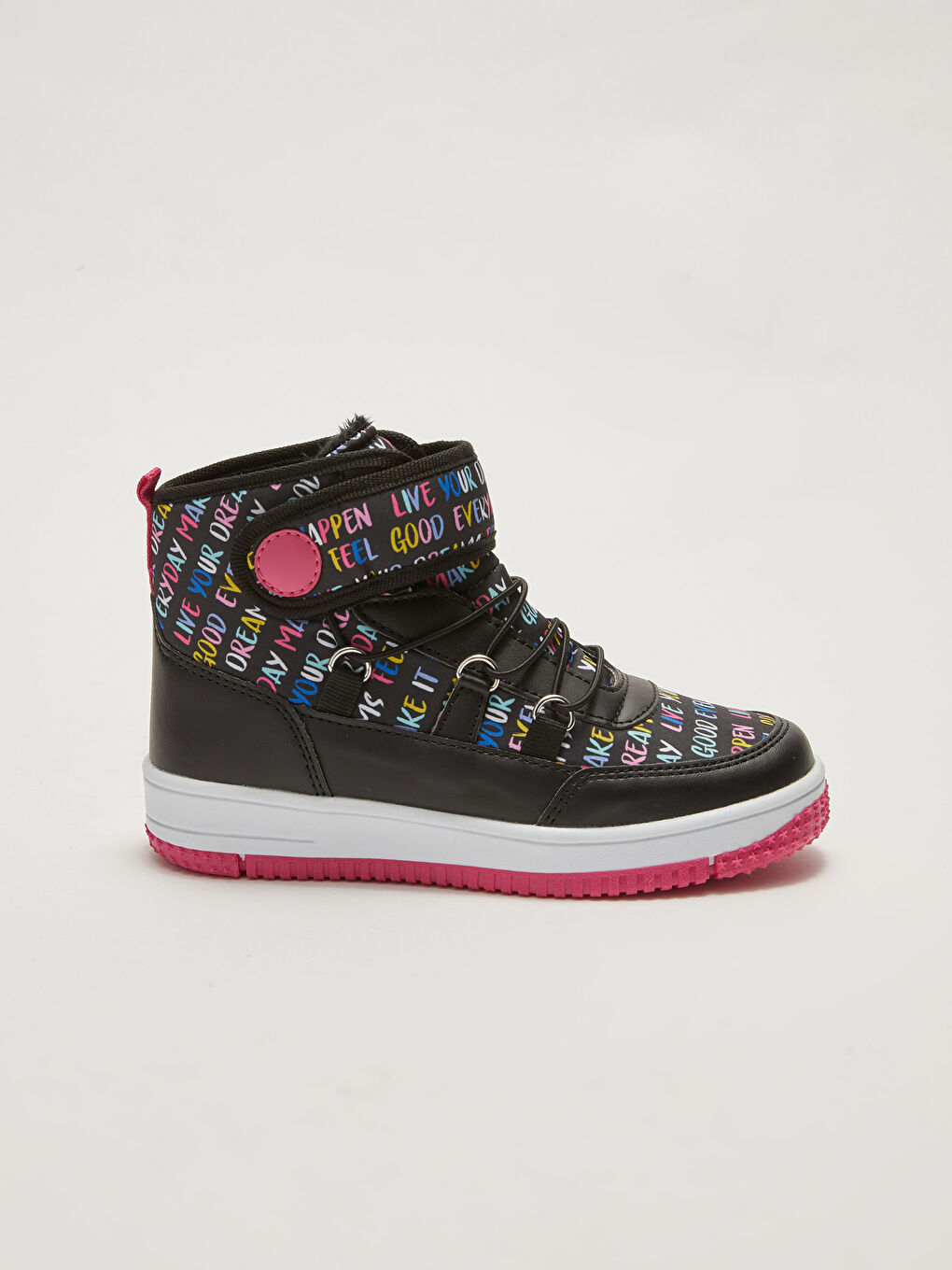 Bottes pour Filles à Imprimé Doublées de Fourrure avec Crochet et Boucle-1