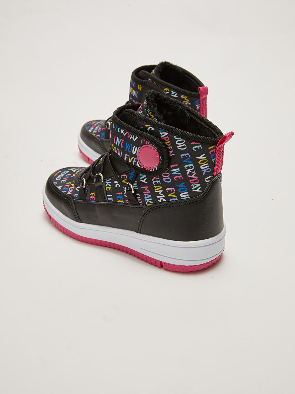 Bottes pour Filles à Imprimé Doublées de Fourrure avec Crochet et Boucle-4