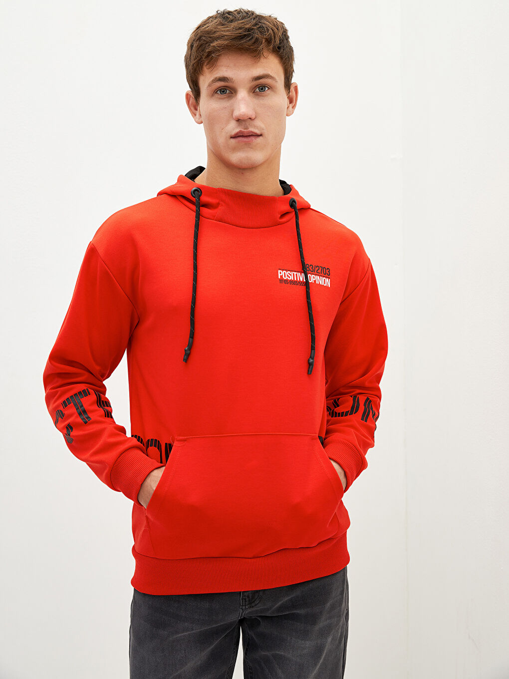 Long Sleeve Printed Men's Hoodie-5