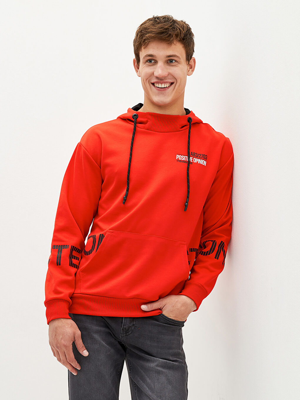 Long Sleeve Printed Men's Hoodie-1