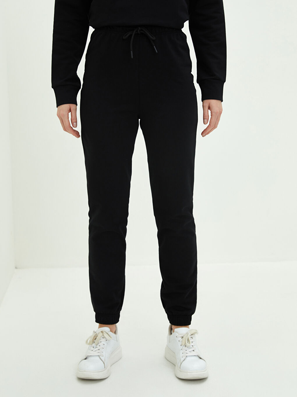 Women's Elastic Waist Plain Tracksuit Bottom-3