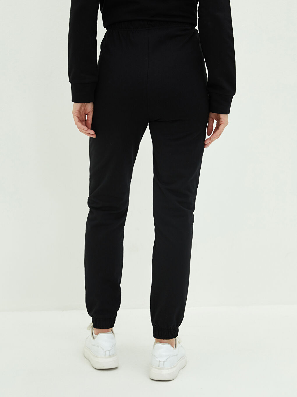 Women's Elastic Waist Plain Tracksuit Bottom-4