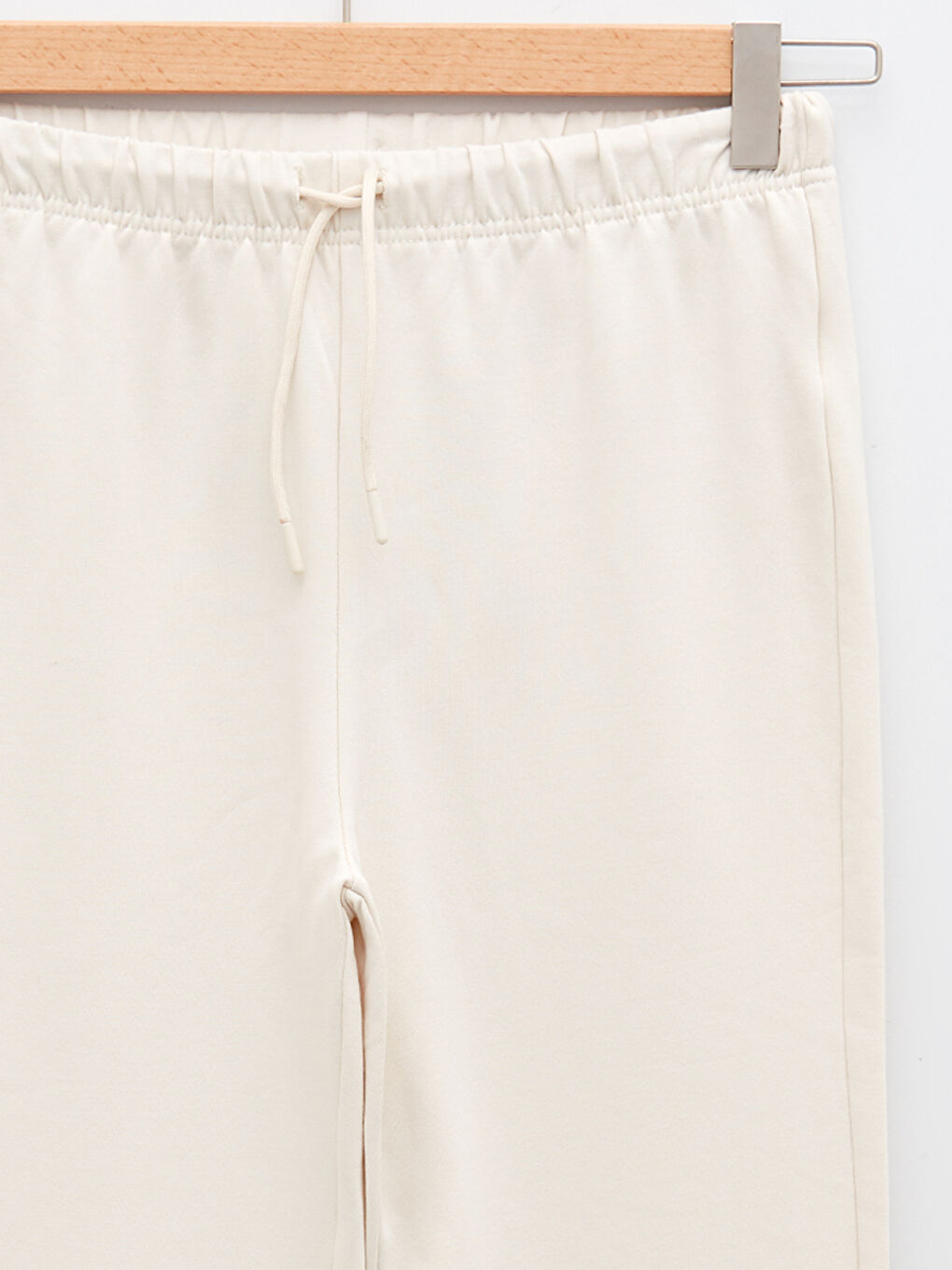 Bej Kadın Beli Lastikli Düz Eşofman Alt-7