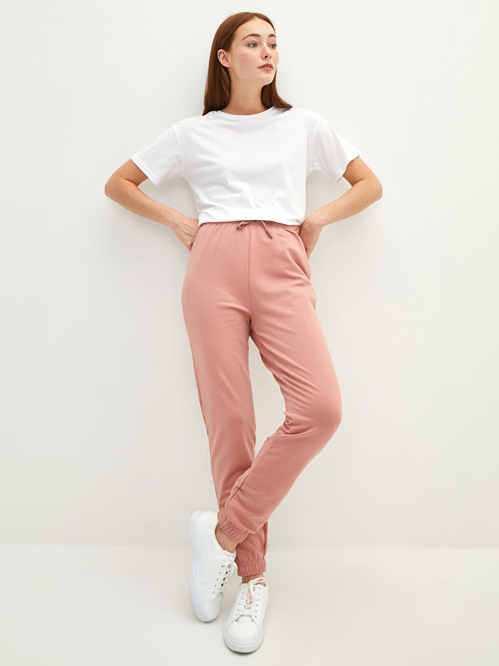 Женские Спортивные Штаны На Резинке Однотонные-1
