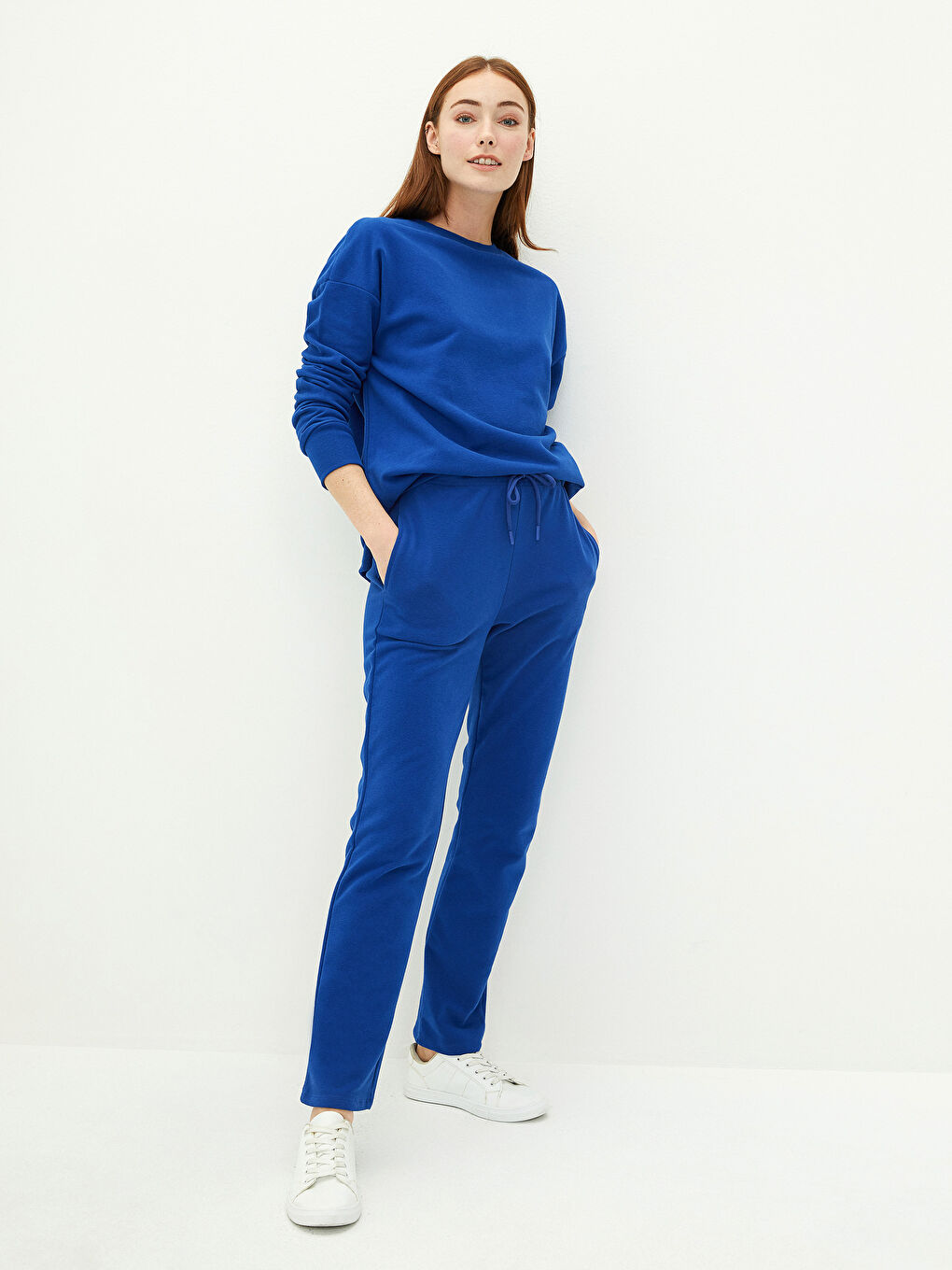 Elastic Waist Regular Pocket Detailed Women's Sweatpants