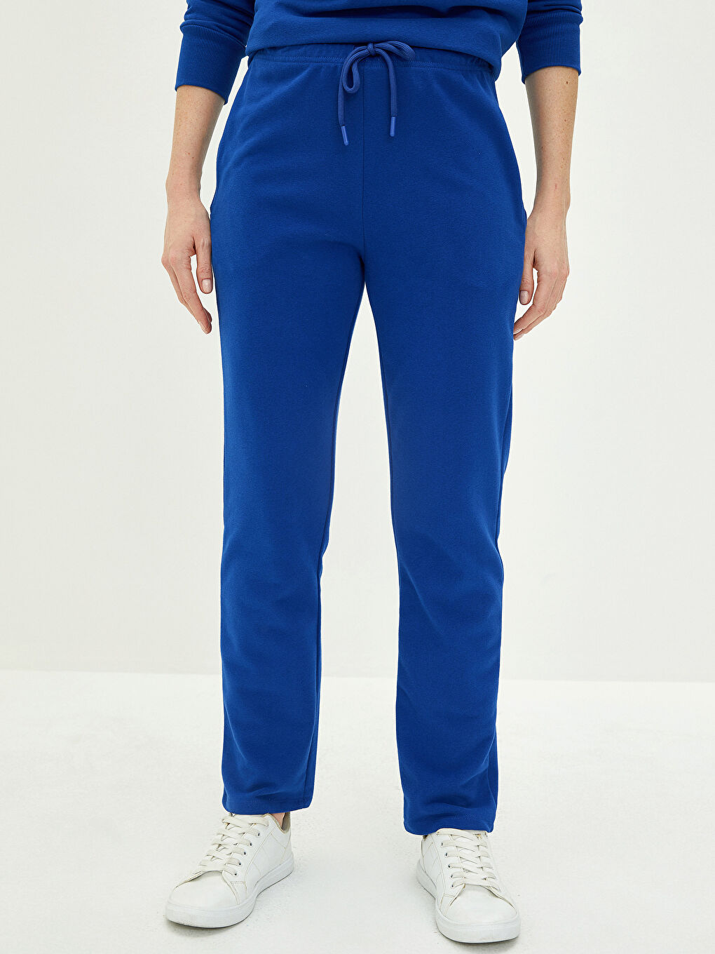 Elastic Waist Regular Pocket Detailed Women's Sweatpants-3