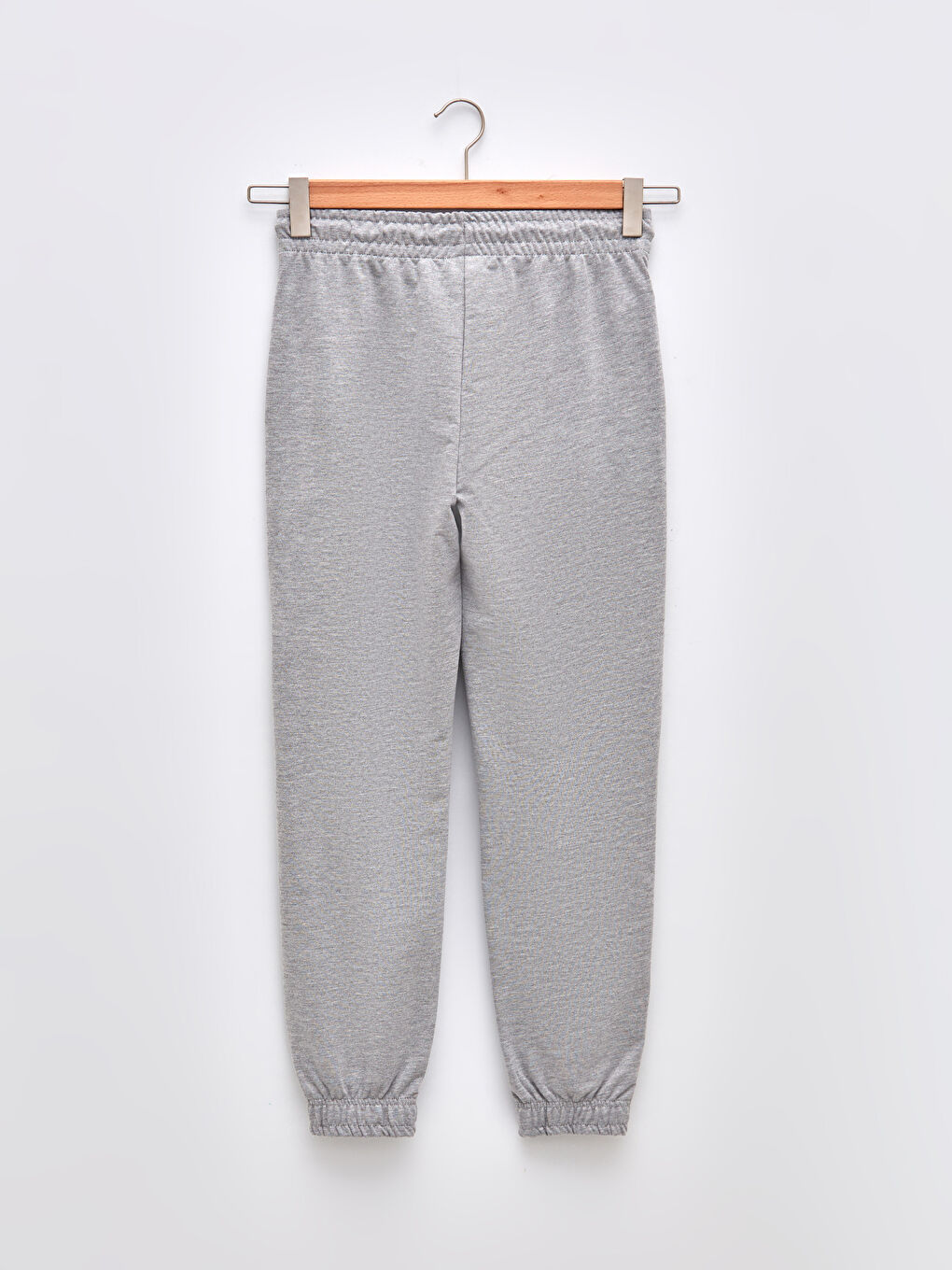 Gri Beli Lastikli Düz Cep Detaylı Kadın Eşofman Altı-6