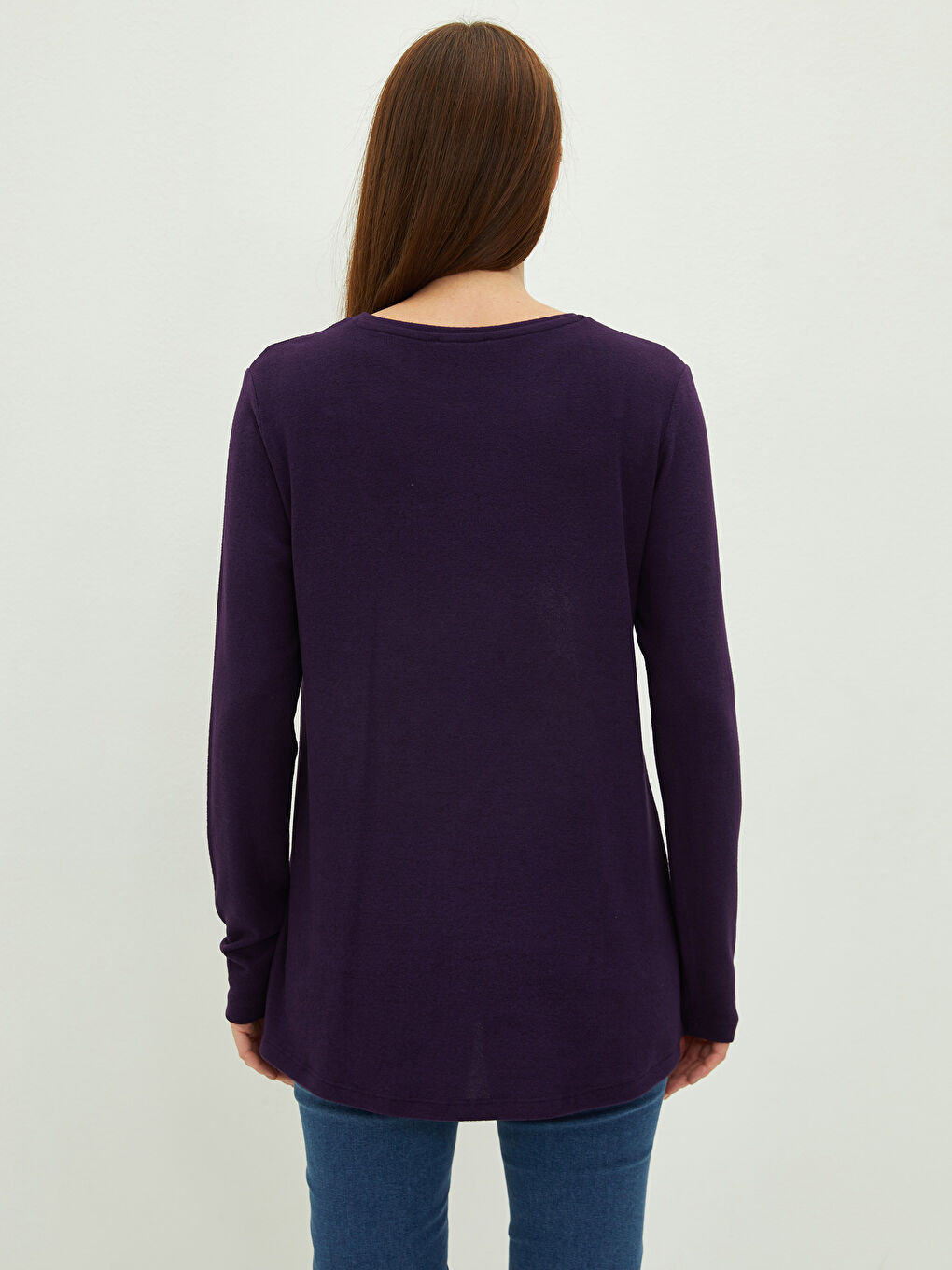 LCWAIKIKI Basic Crew Neck Plain Long Sleeve Women's T-Shirt -W14237Z8-LCP