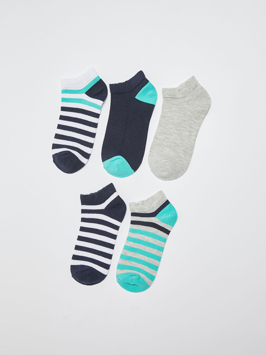 Prugaste Sportske Čarape za Dečake, Pakovanje od 5 Komada-1