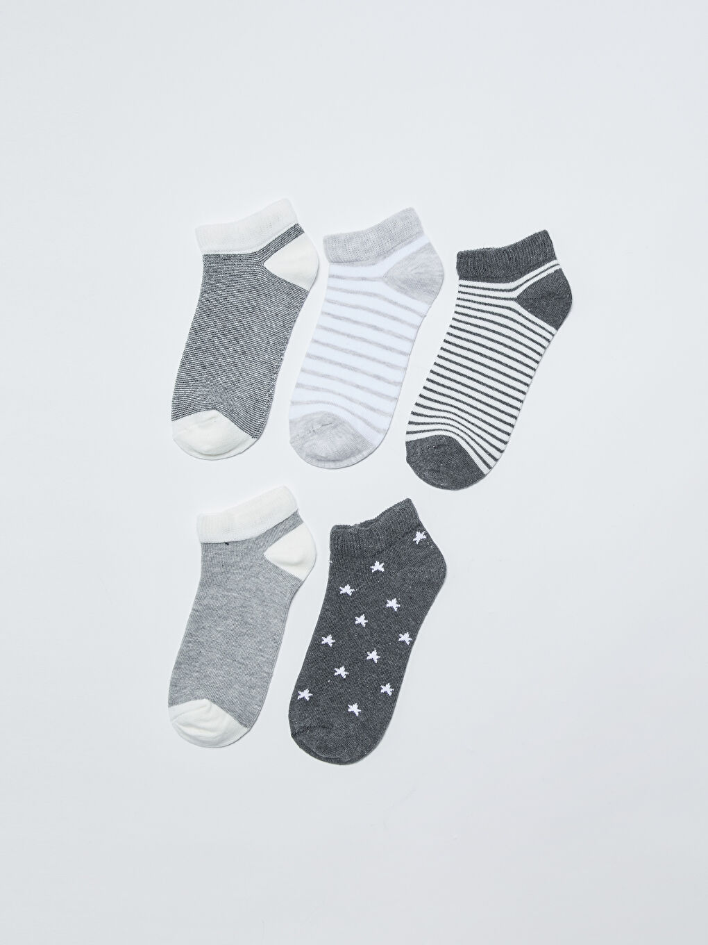 Striped Boys' Trainer Socks 5 Pack-1