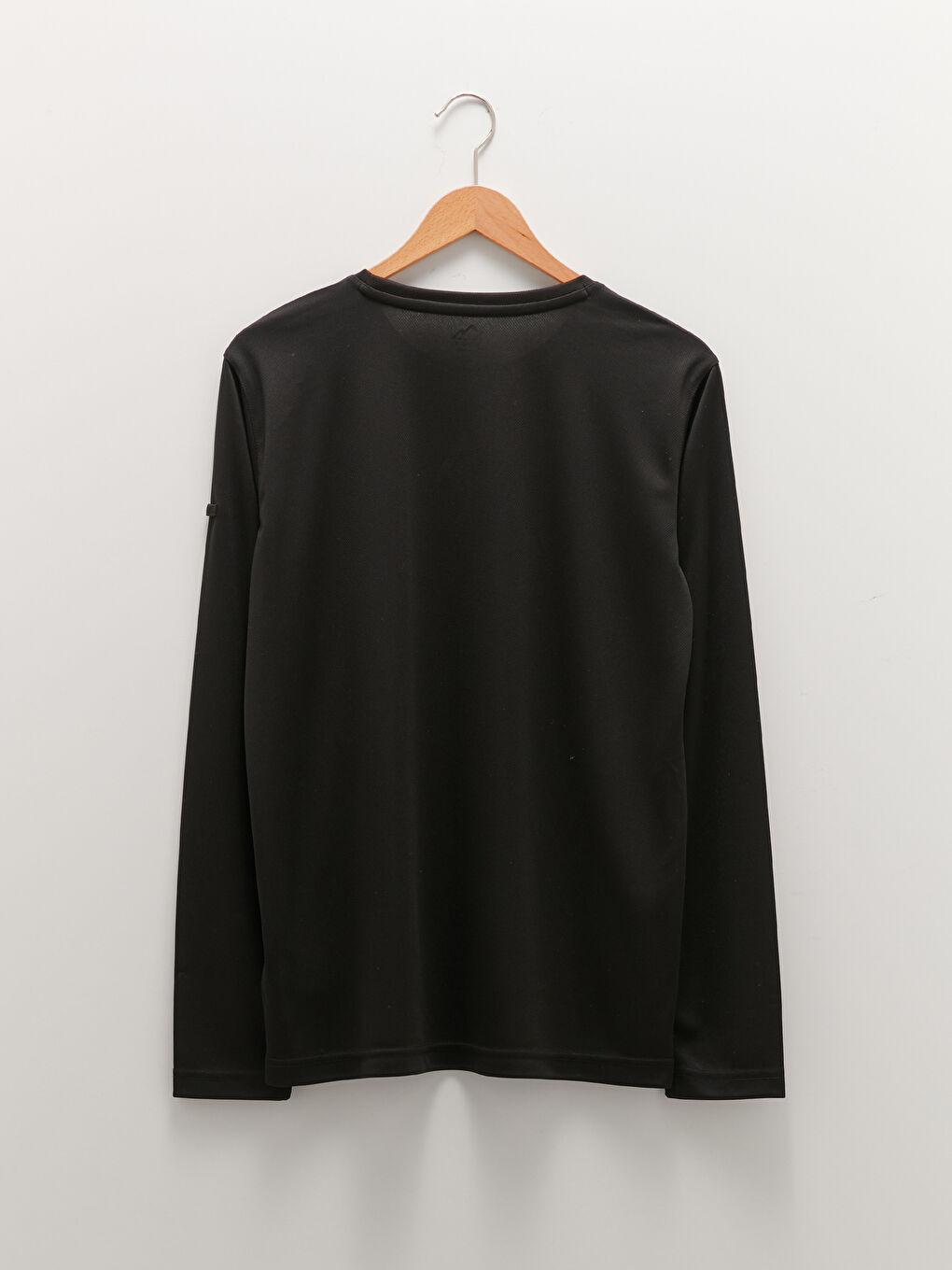 Siyah Bisiklet Yaka Uzun Kollu Erkek Tişört-6