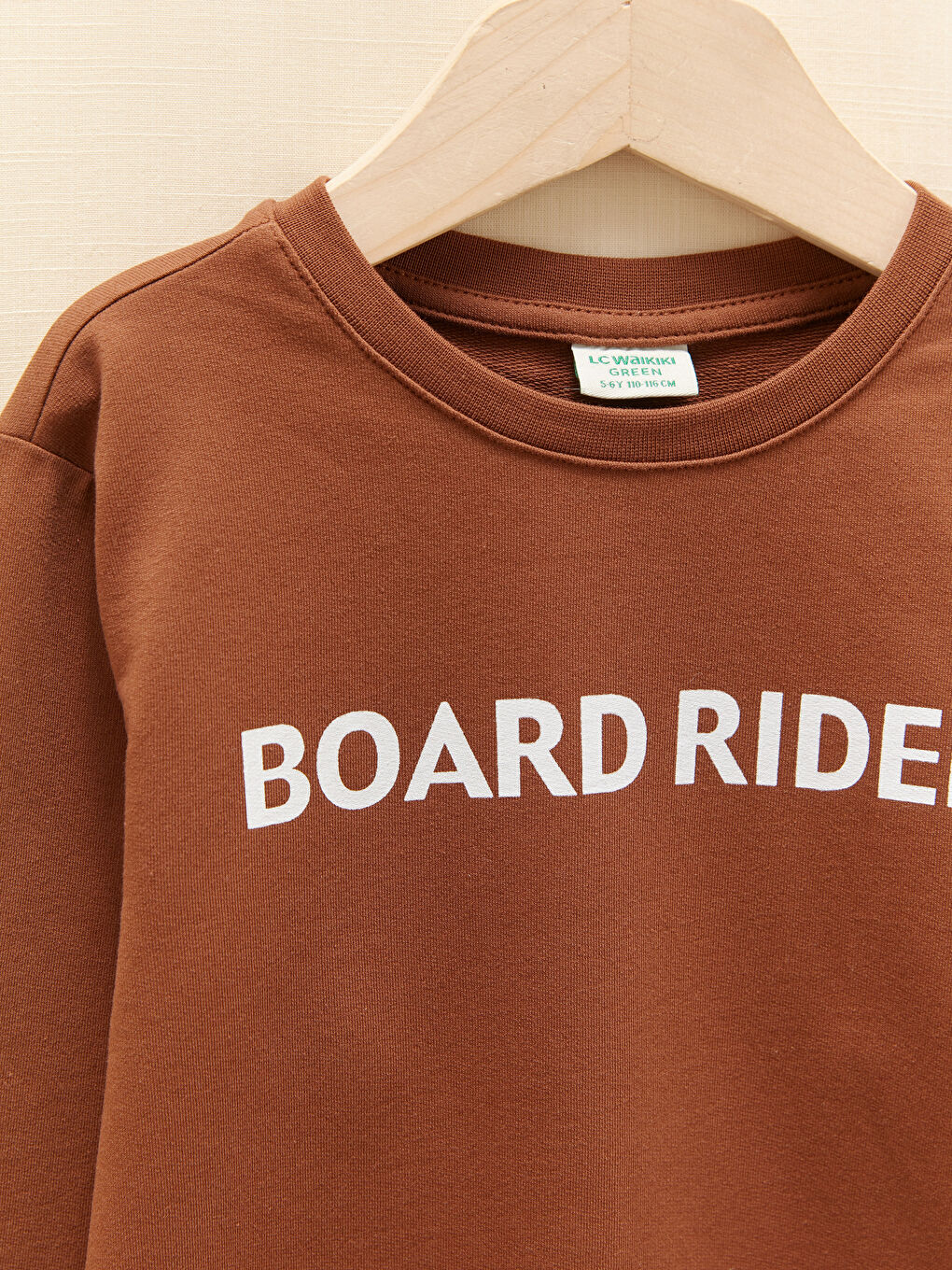 Kahverengi Bisiklet Yaka Baskılı Uzun Kollu Erkek Çocuk Pijama Takımı-3