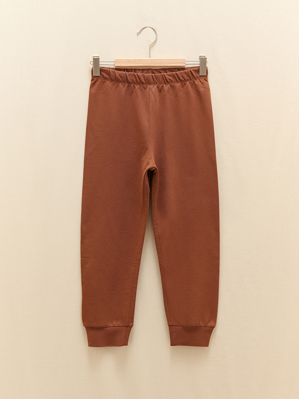 Kahverengi Bisiklet Yaka Baskılı Uzun Kollu Erkek Çocuk Pijama Takımı-4