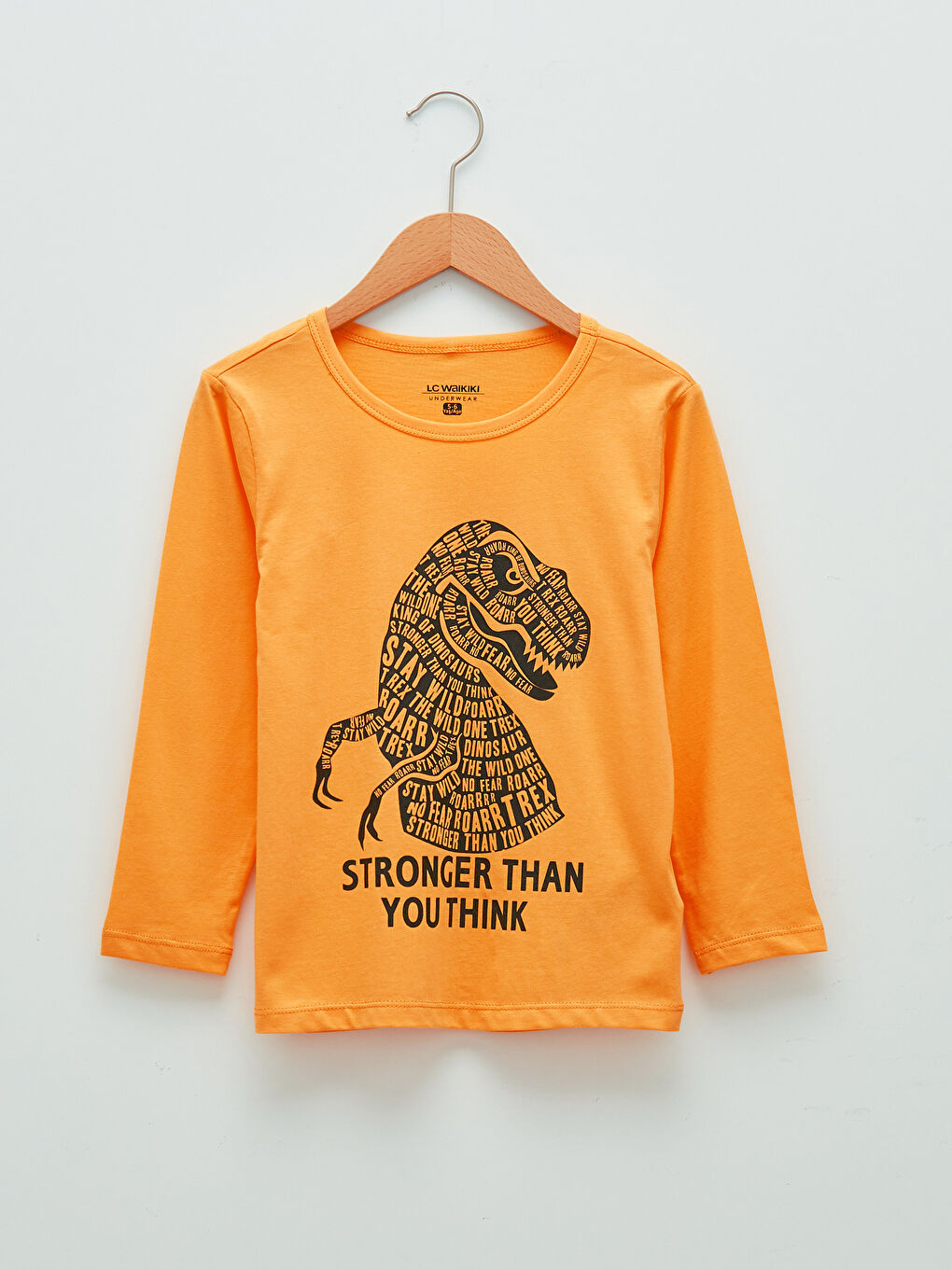 LCW Kids Crew Neck Printed Long Sleeve Boys' Pyjama Set