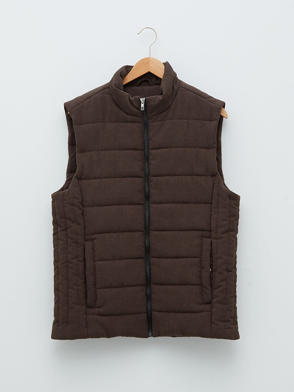 Standard Pattern Vertical Collar Velvet Men's Vest-5