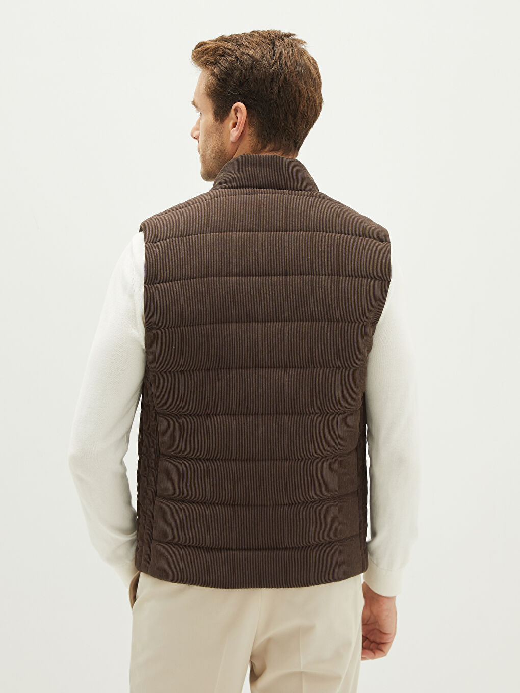 Standard Pattern Vertical Collar Velvet Men's Vest-4