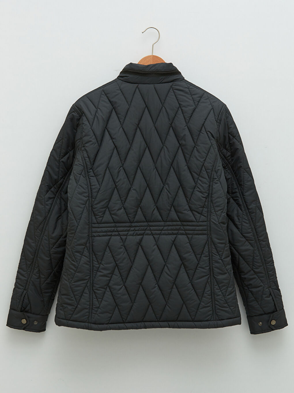 Haki Standart Kalıp Dik Yaka Erkek Mont-6