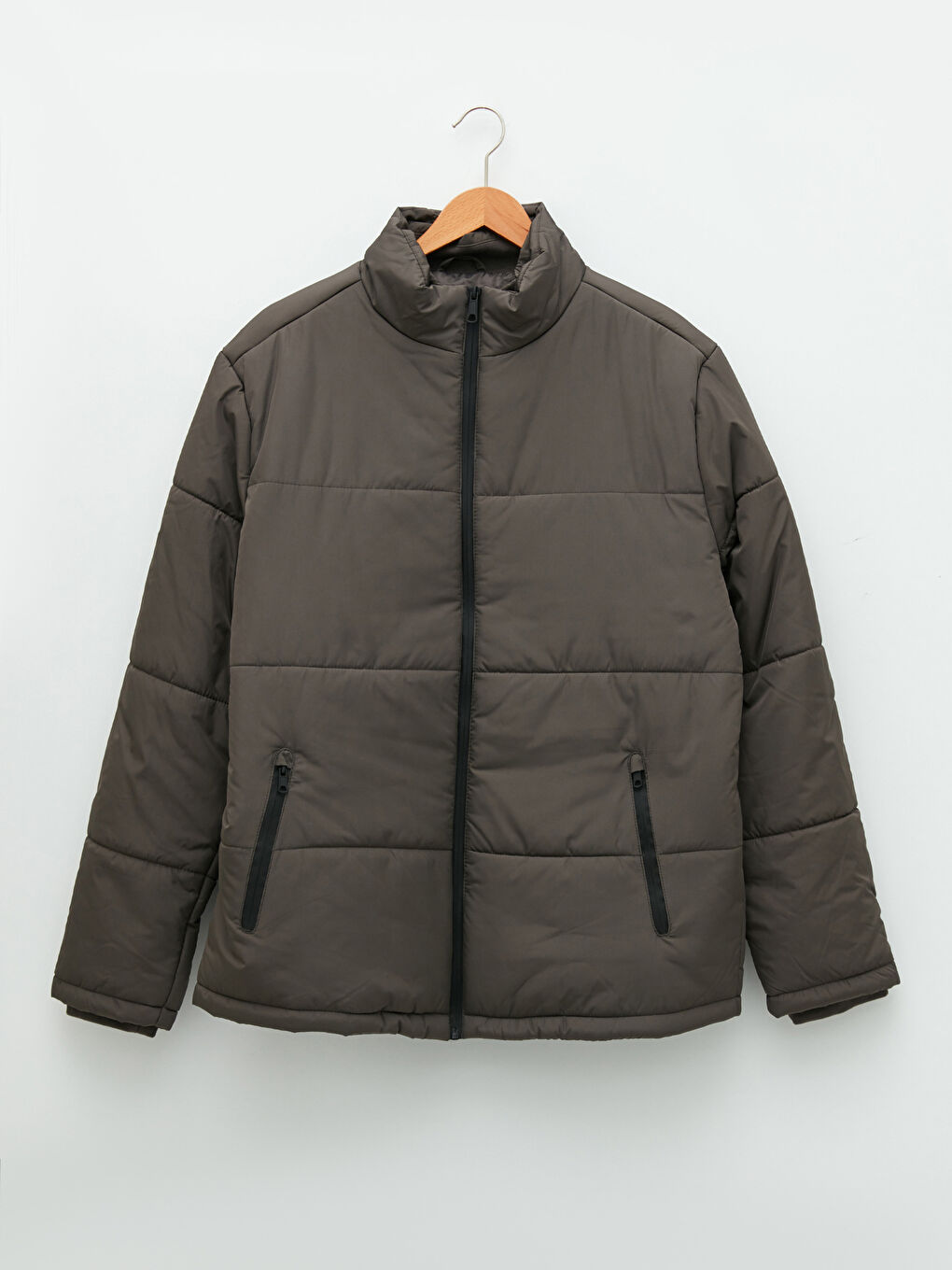 Standard Fit Funnel Neck Men's Coat-5