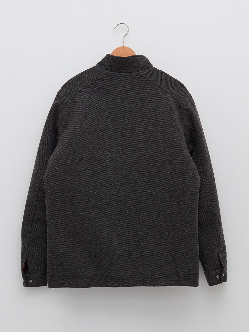 Gri Standart Kalıp Dik Yaka Erkek Mont-6