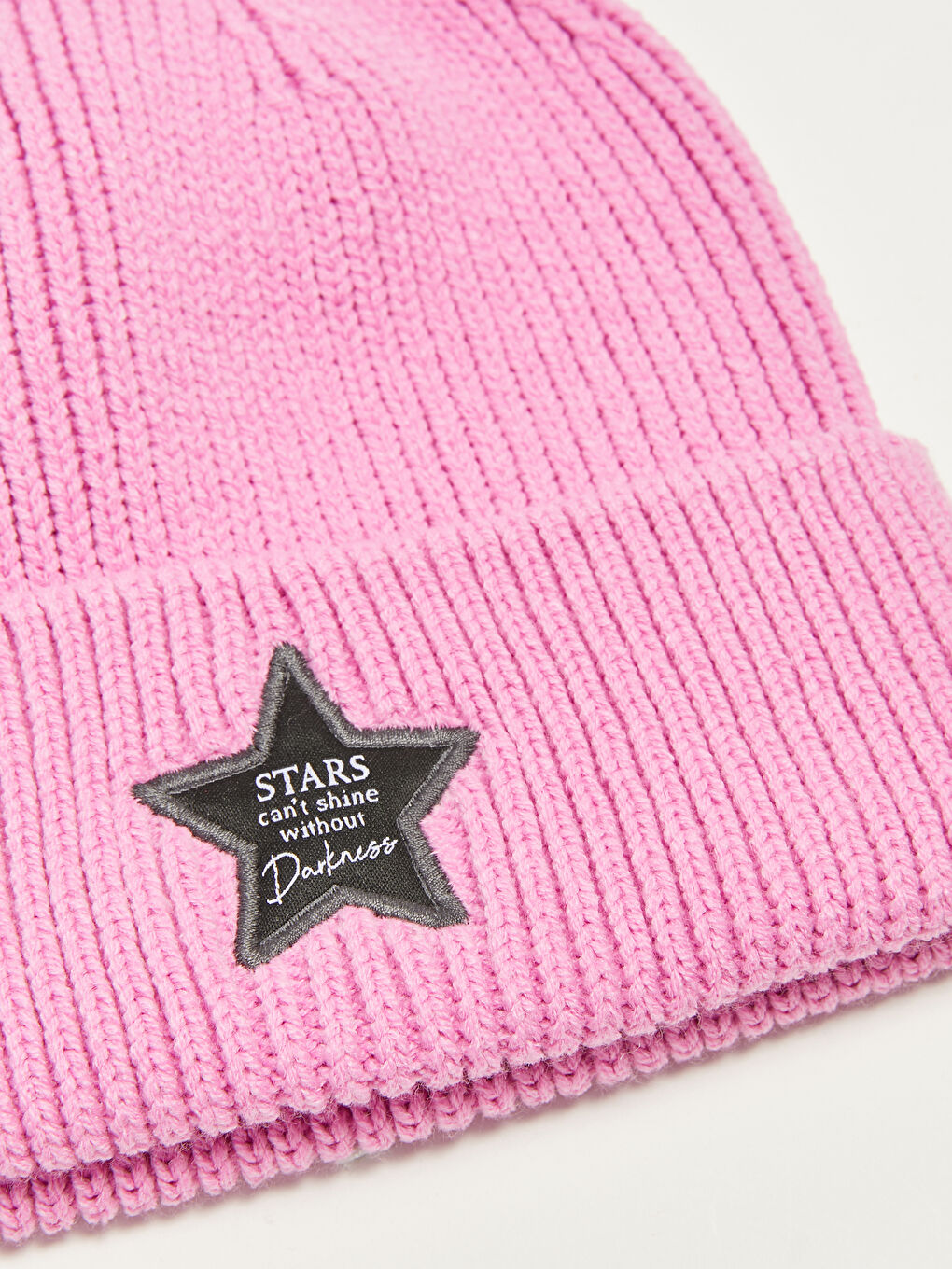 قبعة بناتي تريكو مطبوع ملصق-1