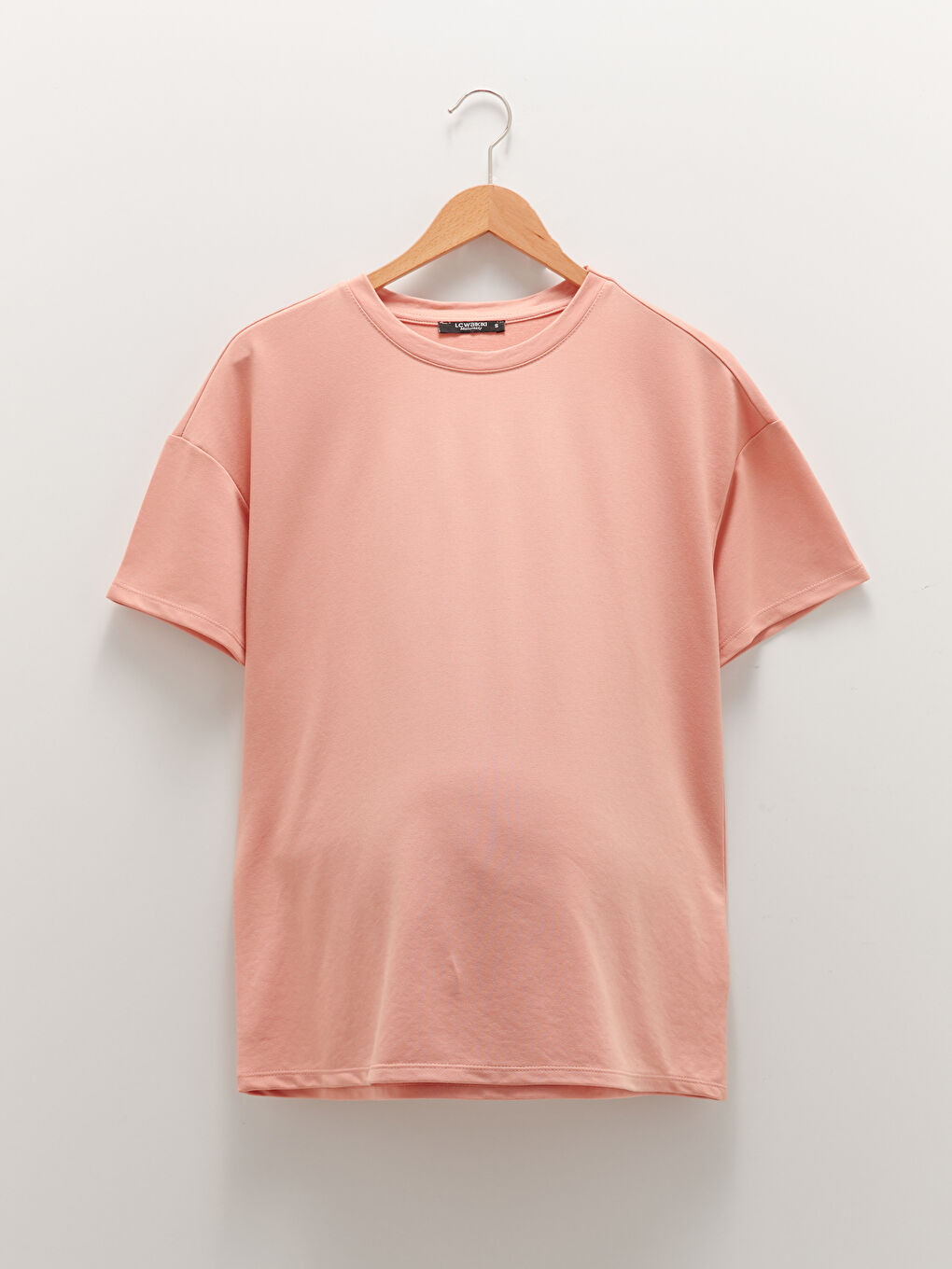 Crew Neck Plain Short Sleeve Maternity T-Shirt-10