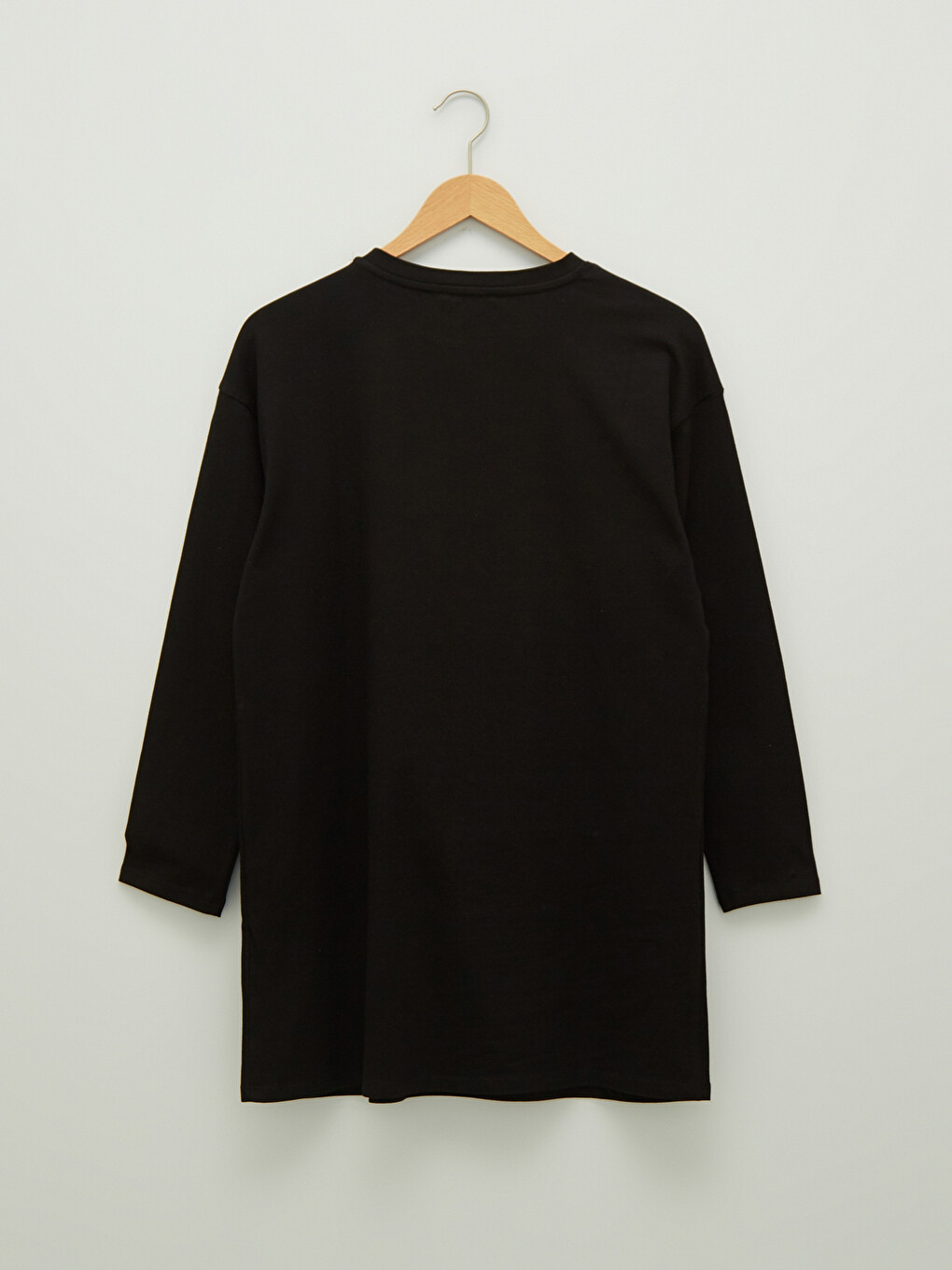 Crew Neck Straight Long Sleeve A-Line Maternity Tunic-6