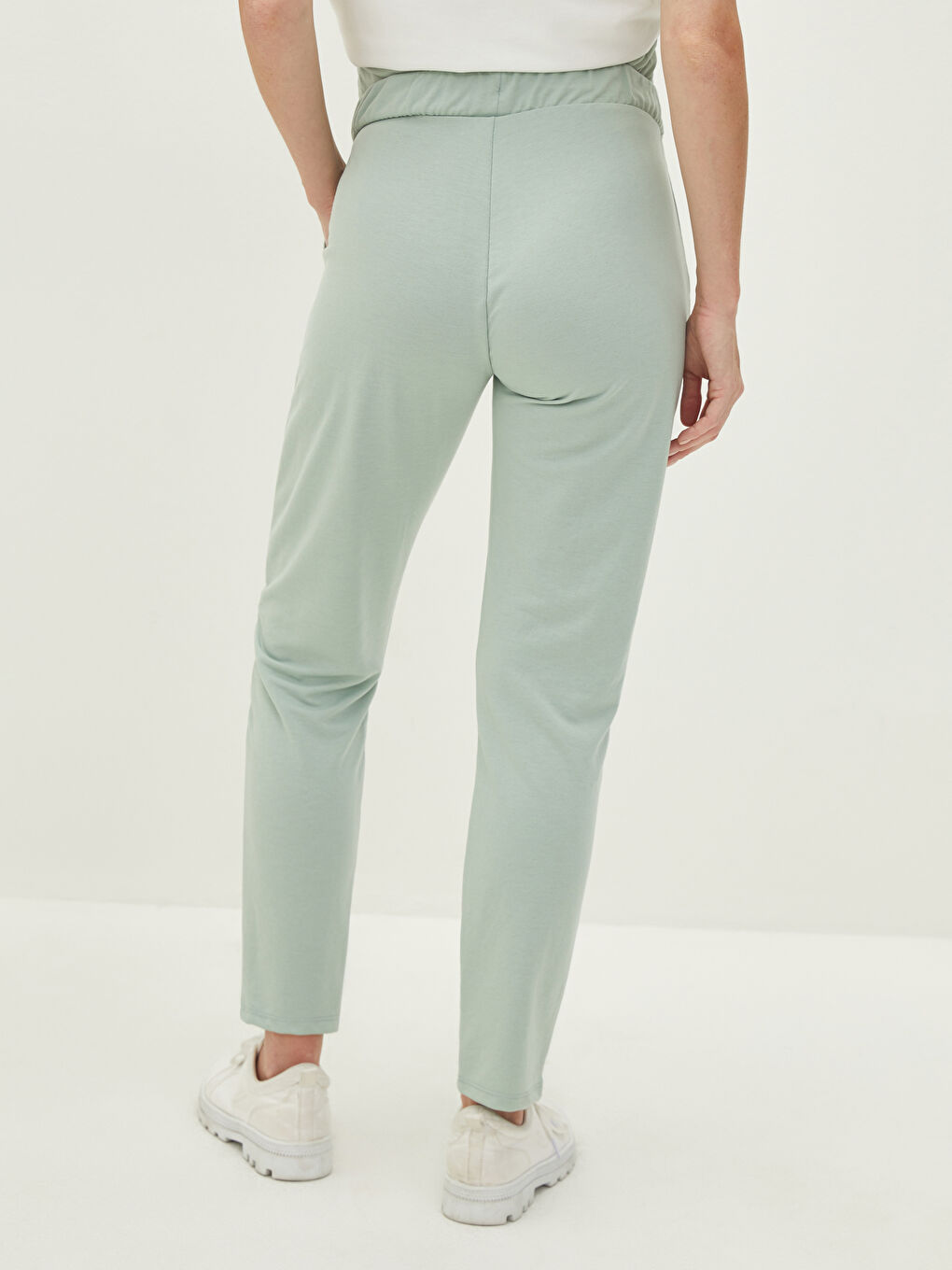 Jogginghose Für Schwangere Mit Bauchband, Schlichtem Muster Und Taschen-4