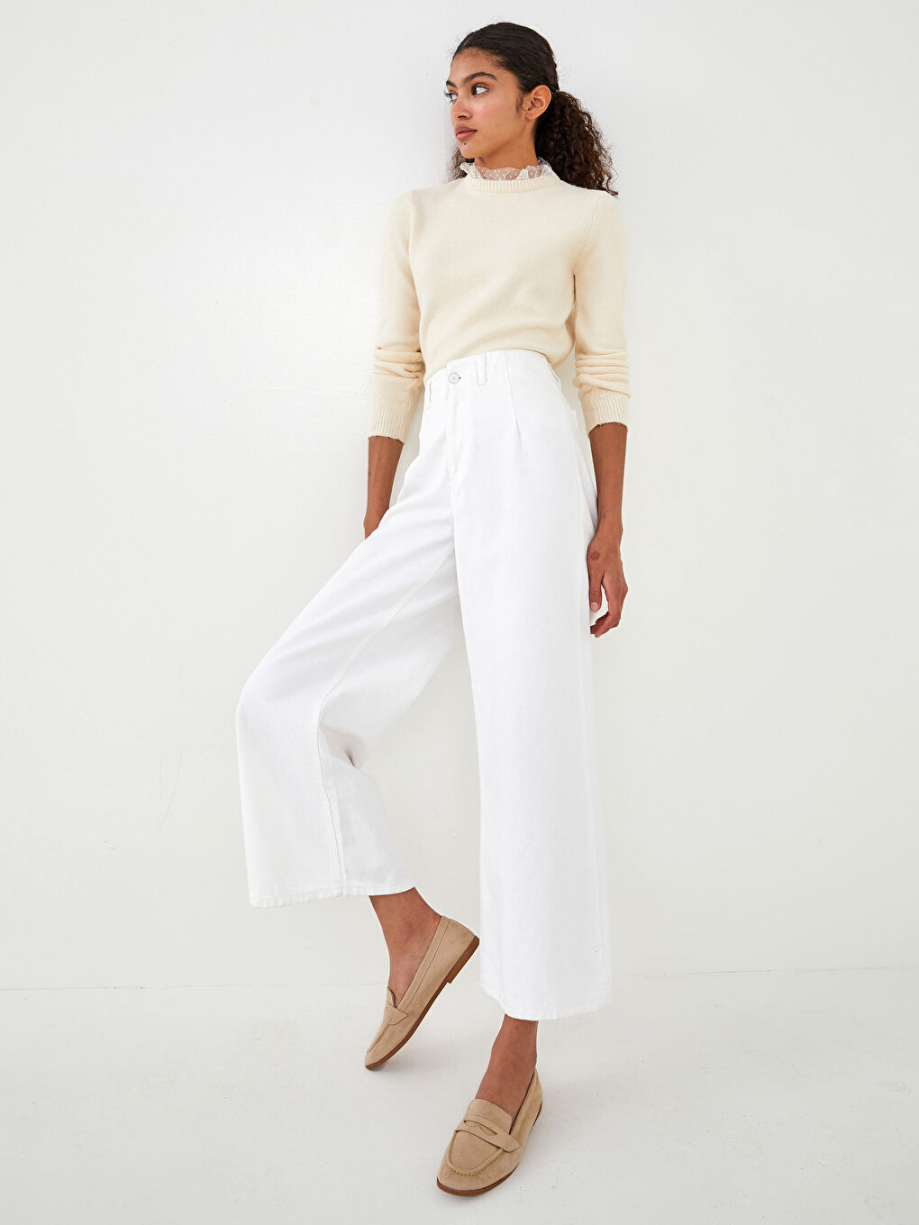 Žena EKRU Džemper -3