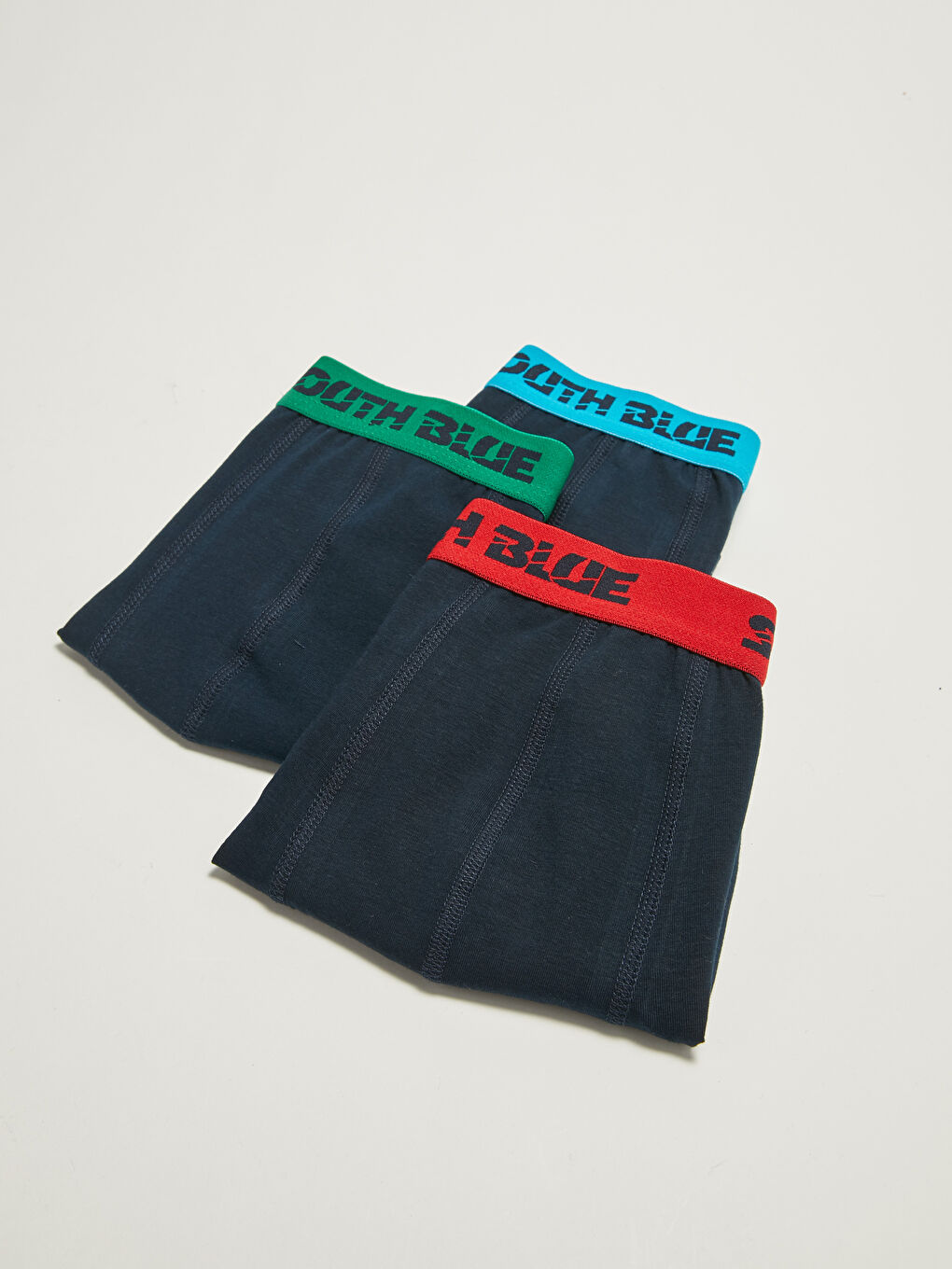 Lacivert Standart Kalıp Pamuklu Esnek Erkek Boxer 3'lü-1