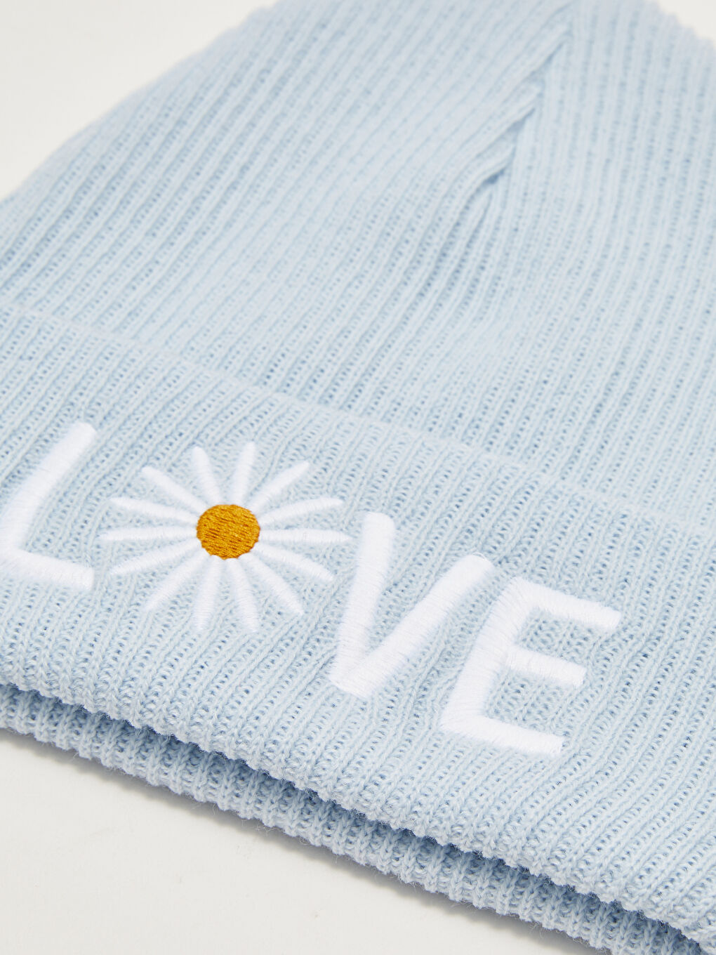 Text Embroidered Girl Tricot Beret-1