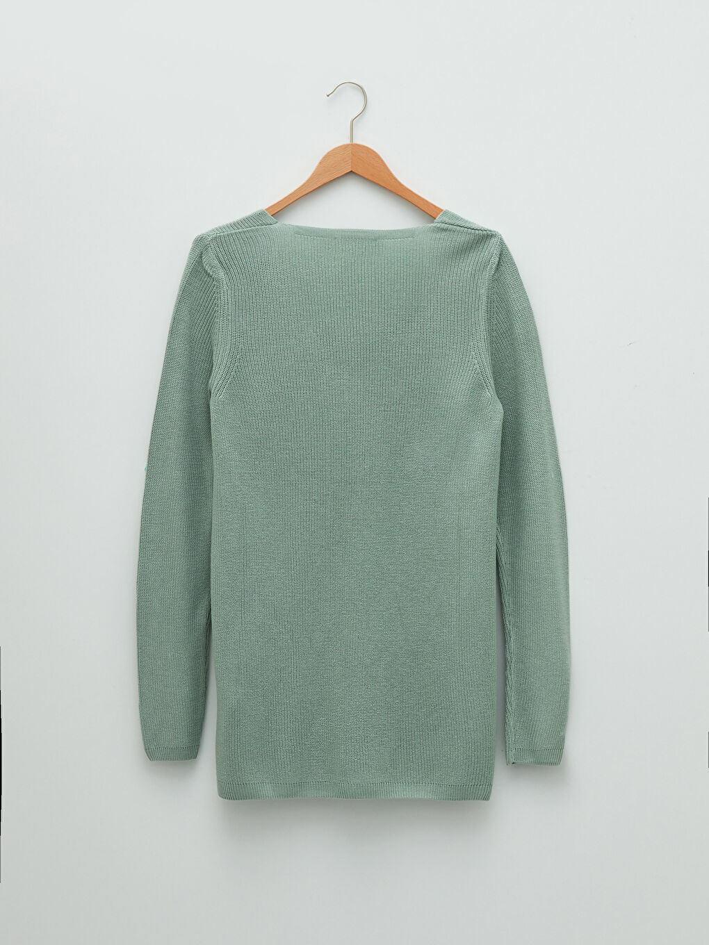 Свитер из трикотажа для беременных с V-образным вырезом, однотонный, с длинным рукавом-6