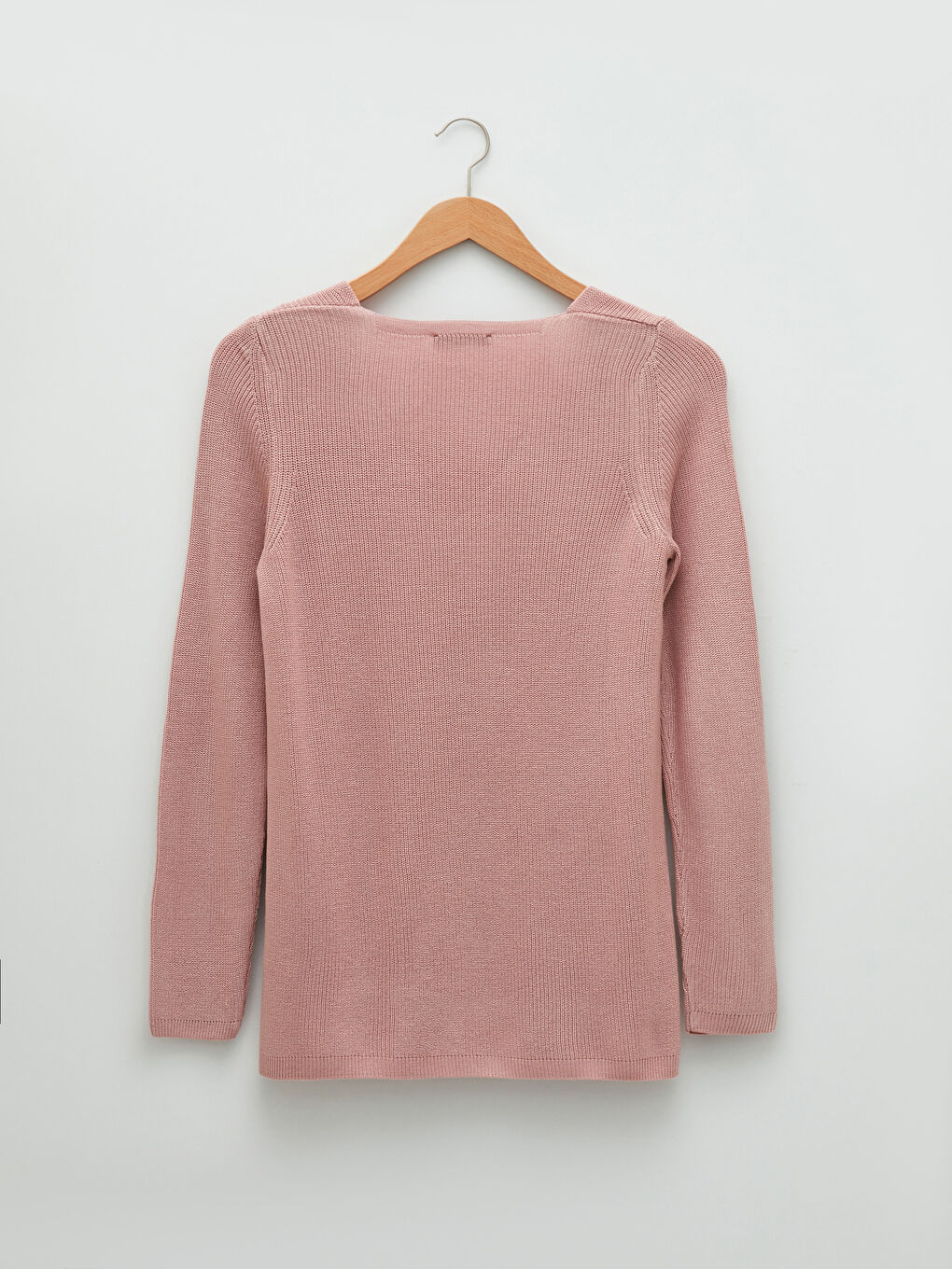 Свитер из трикотажа для беременных с V-образным вырезом, однотонный, с длинным рукавом-6