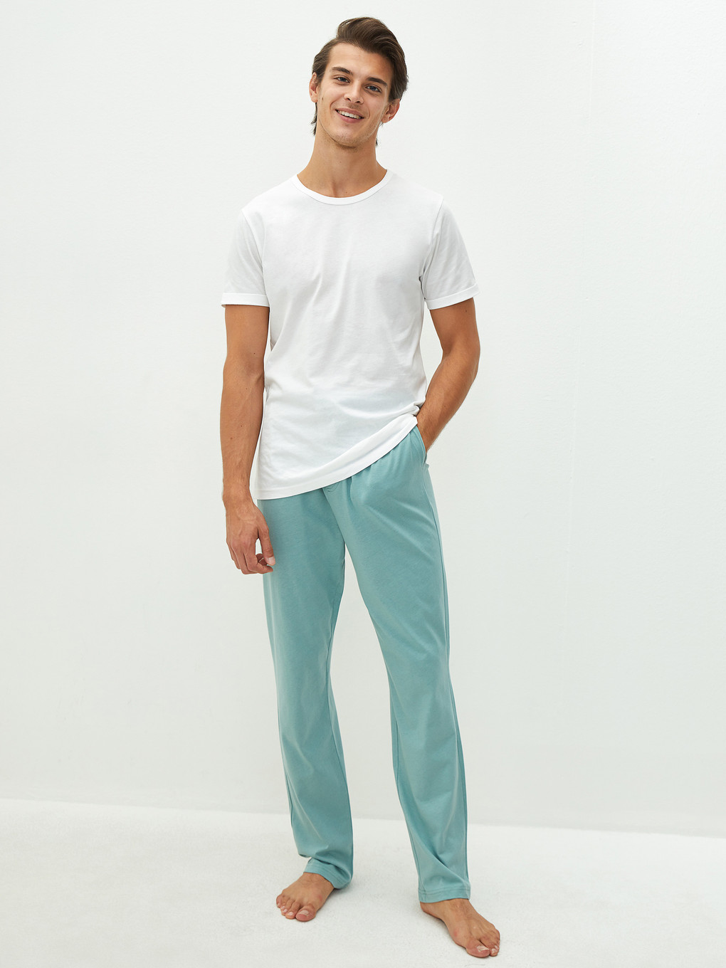 Yeşil Standart Kalıp Erkek Pijama Alt