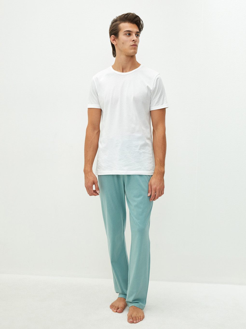 Yeşil Standart Kalıp Erkek Pijama Alt-2